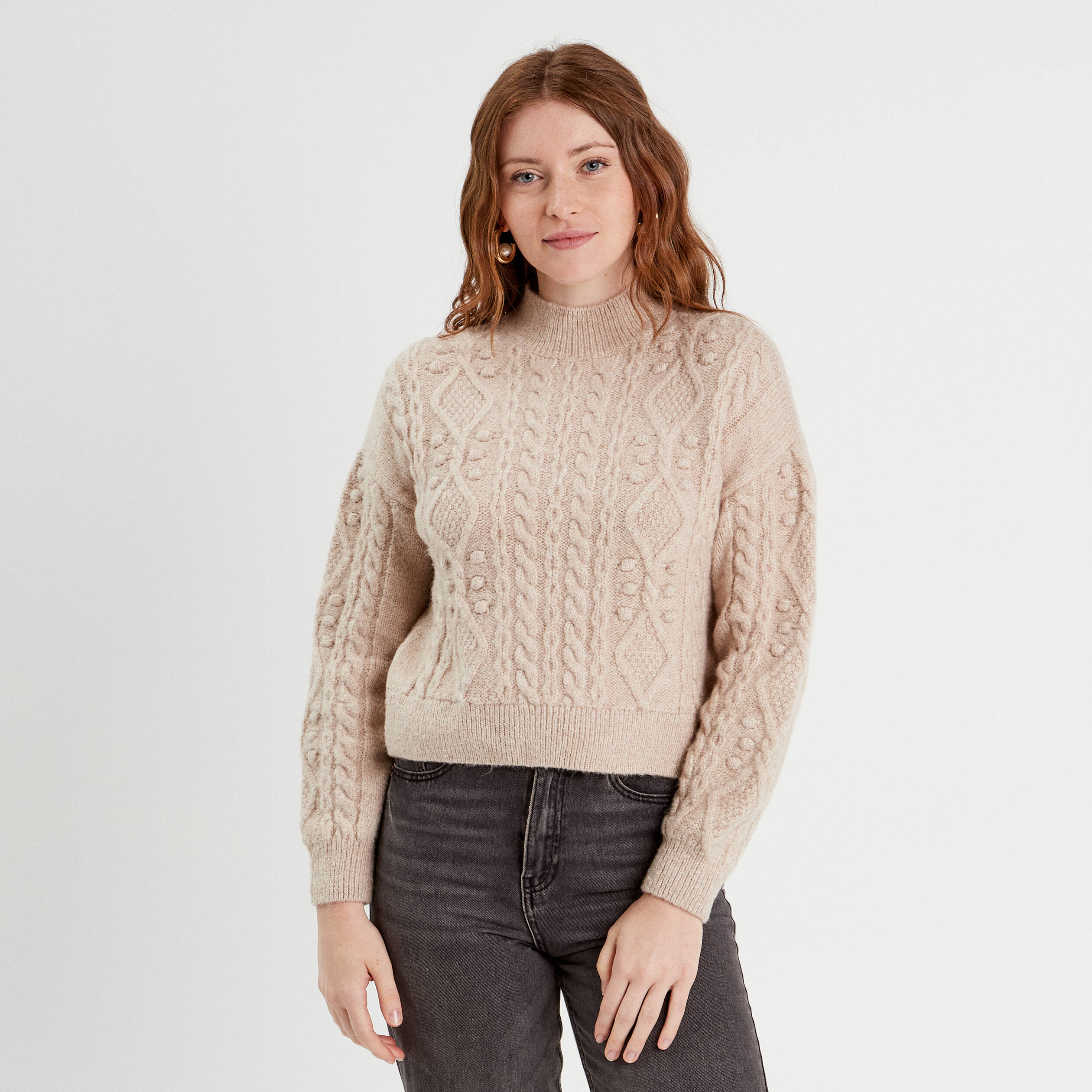Pull Beige Vintage – Taille 10/12, Neuf Sans étiquettes, Style Confort