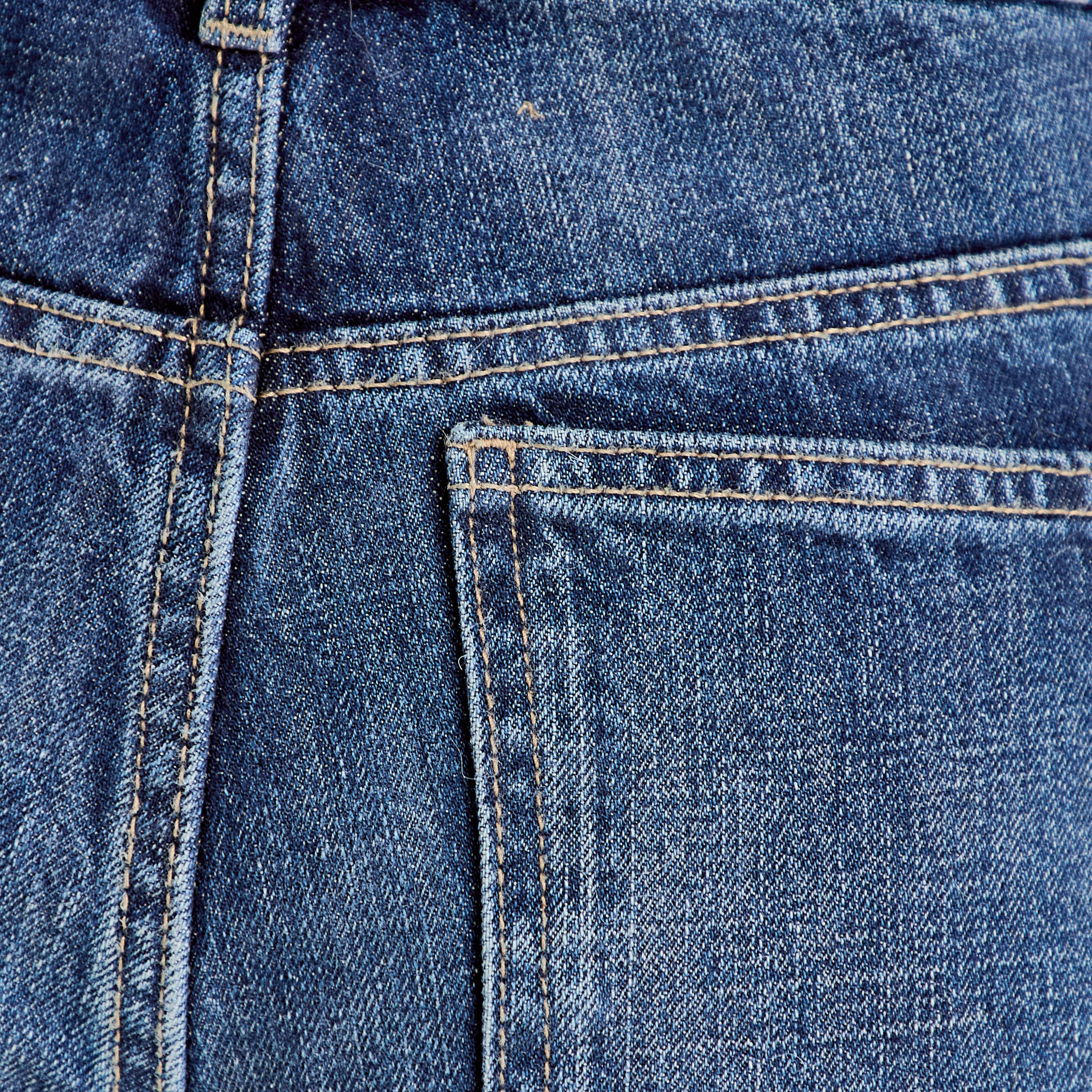 Jean wide leg taille standard denim stone femme