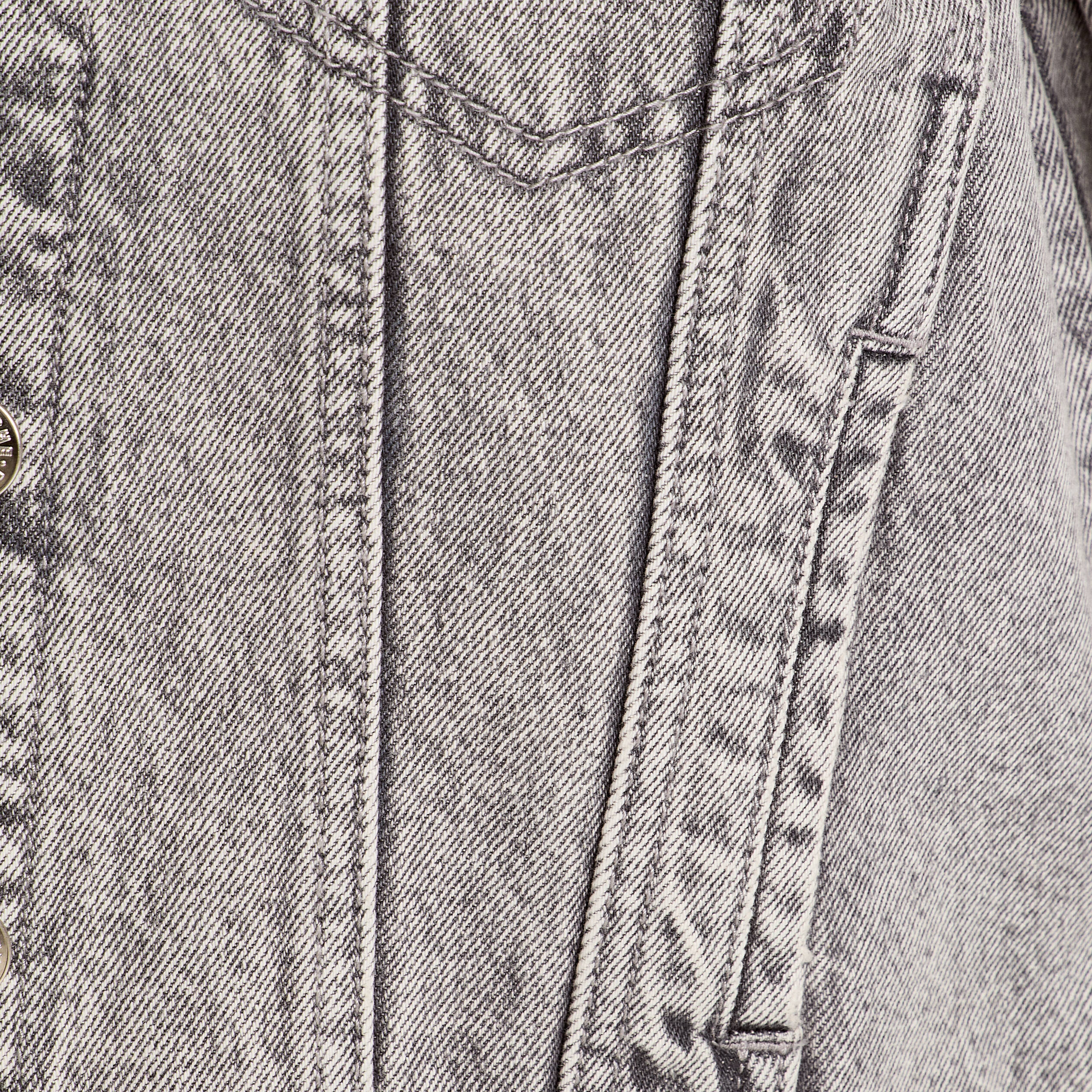 veste boutonnee en jean denim gris femme Veste boutonnée en jean denim gris femme