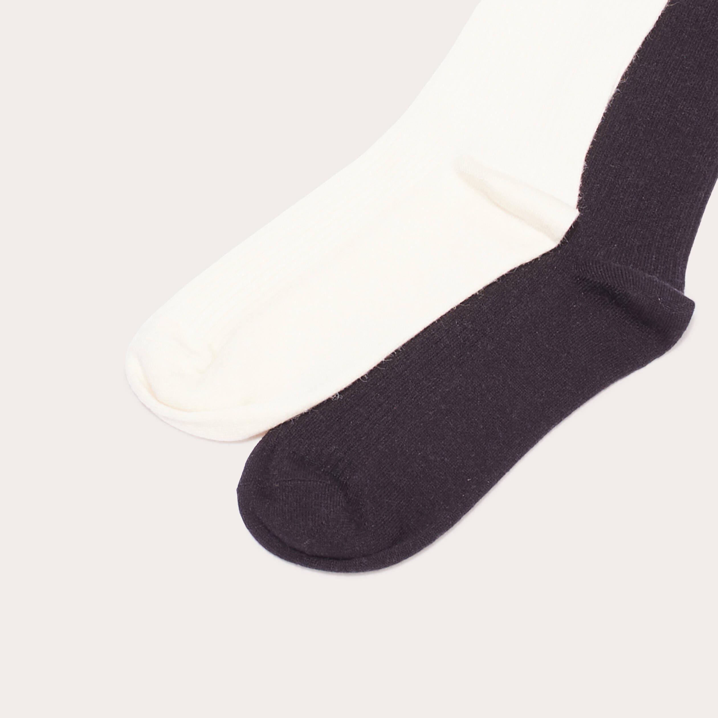 Lot de 2 paires de chaussettes ecru femme
