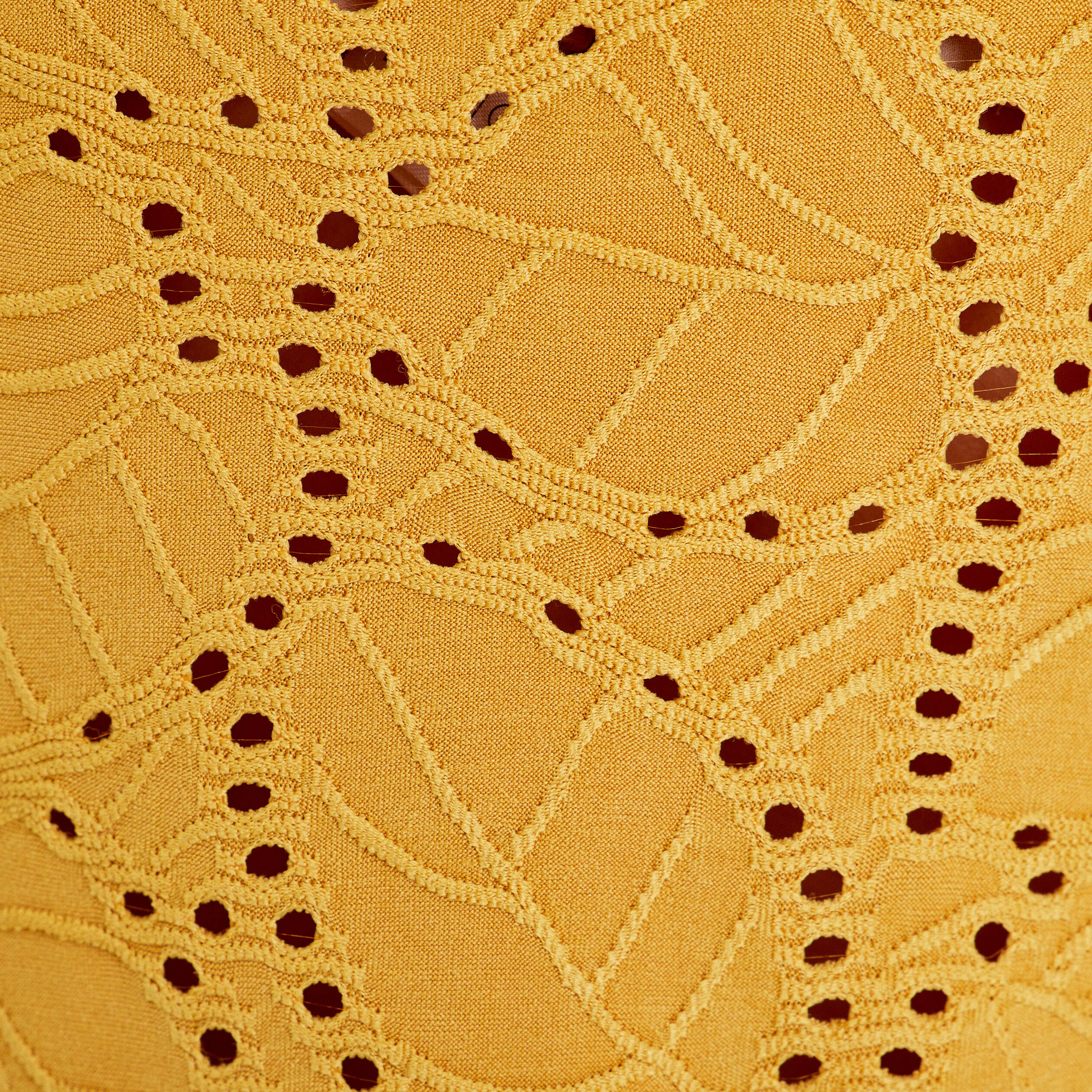 debardeur broderie anglaise jaune moutarde femme Débardeur broderie anglaise jaune moutarde femme