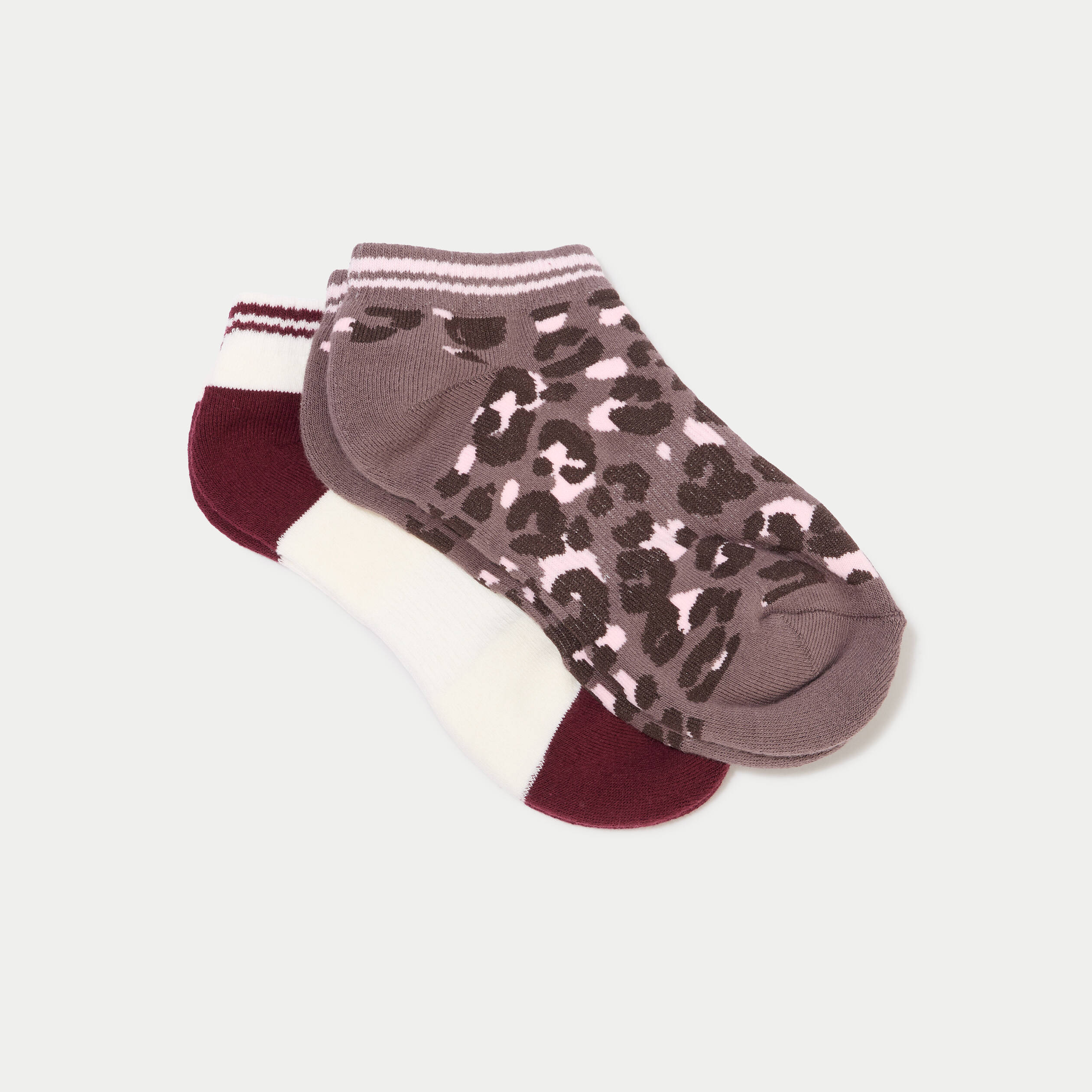 Lot de 2 paires de chaussettes rose clair femme