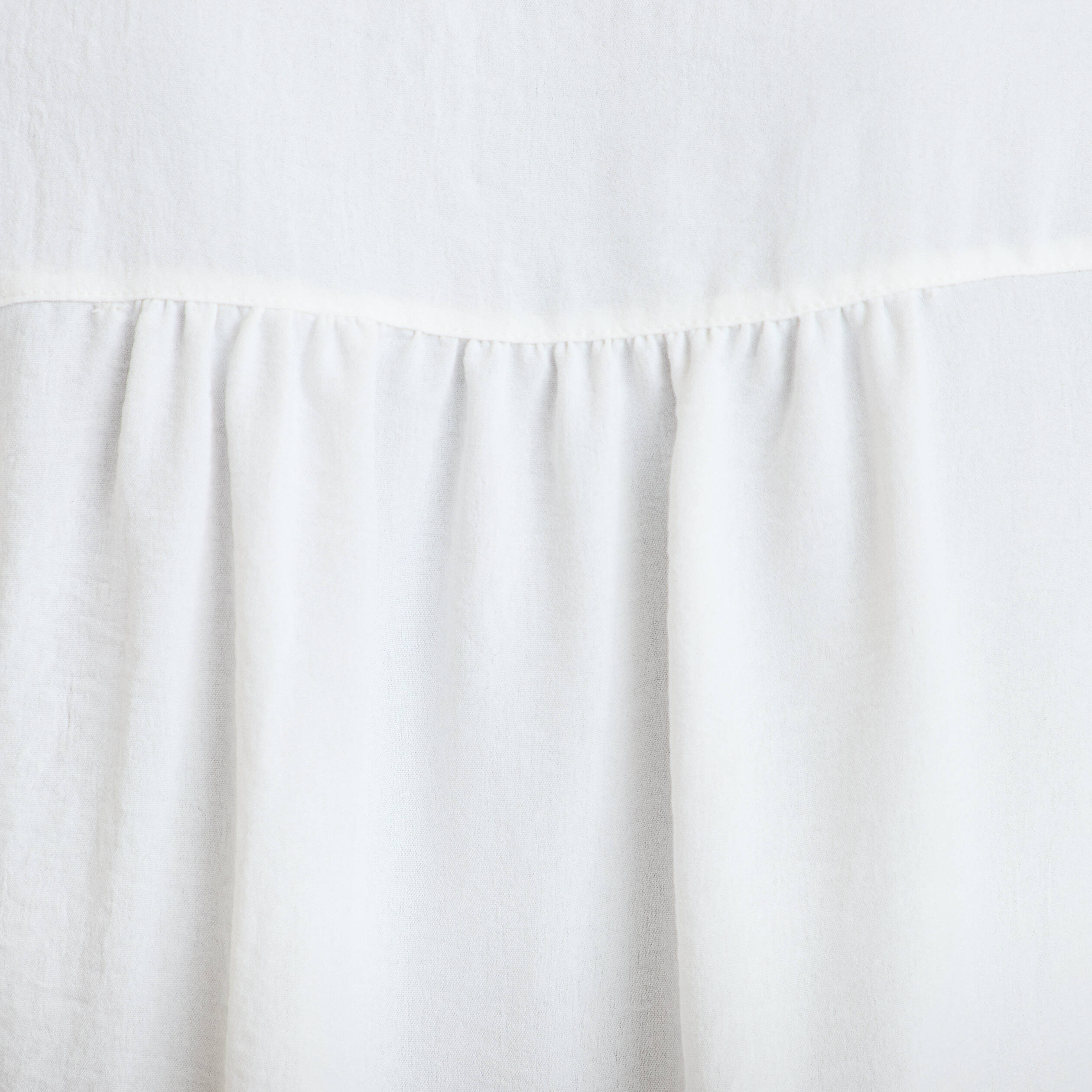 Chemise ample sans manches pliss&eacute;e ecru femme