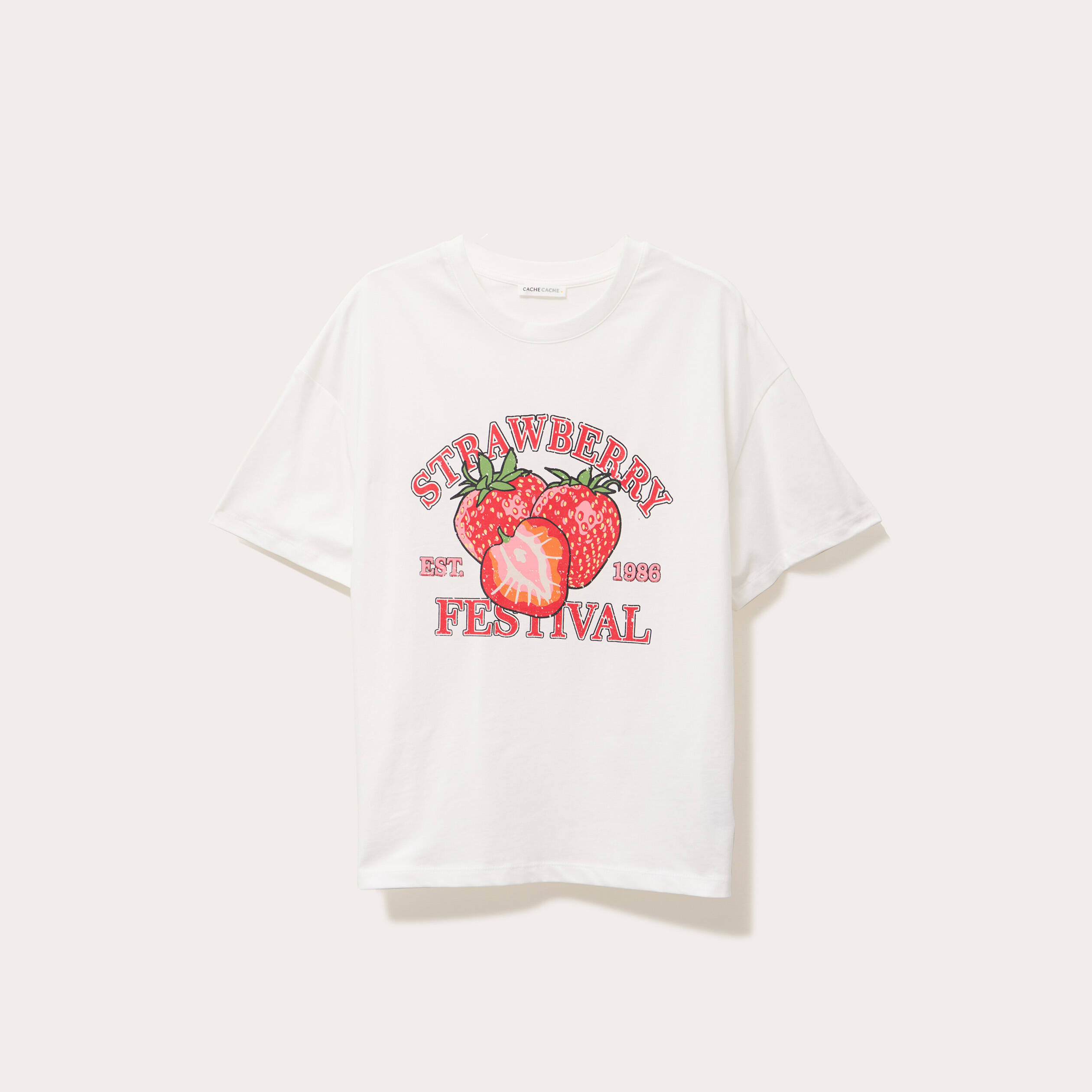 t shirt manches courtes ecru femme T-shirt manches courtes ecru femme