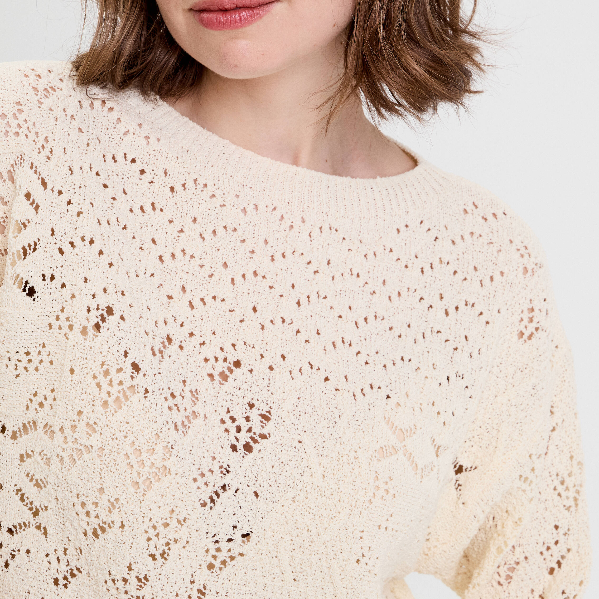 pull manches longues ecru femme Pull manches longues ecru femme