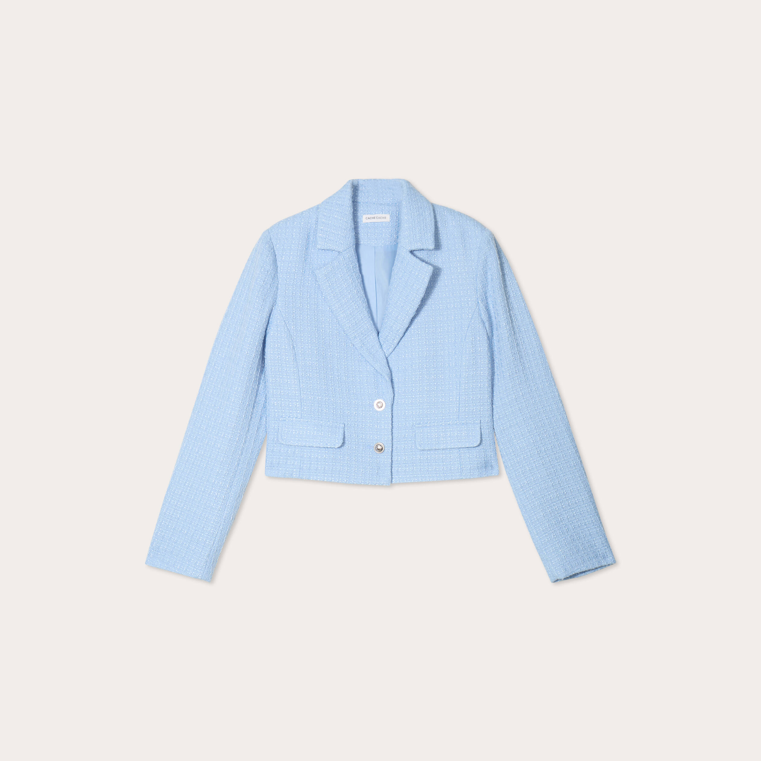 Veste blazer cintrée bleu turquoise femme