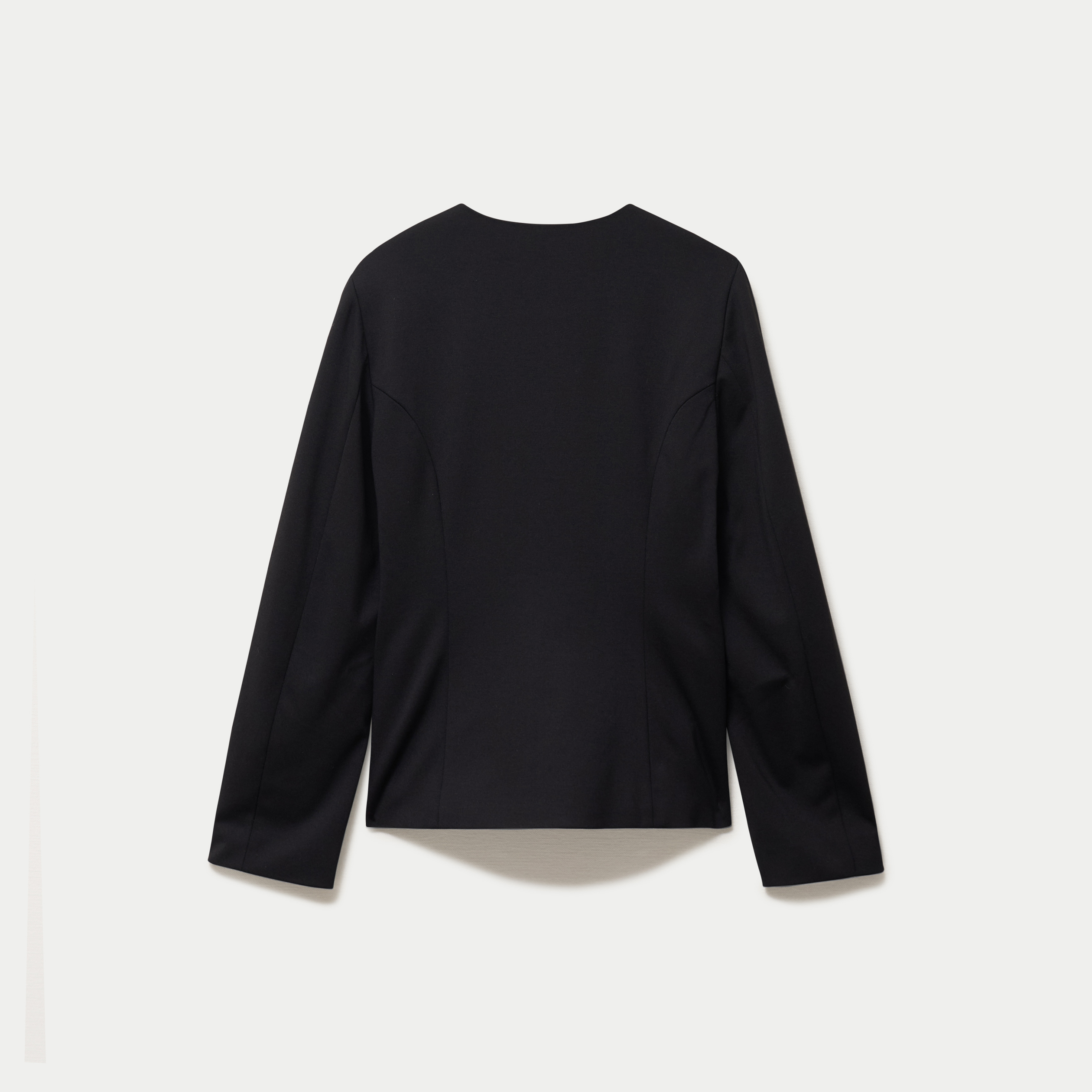Blazer cintr&eacute; manches longues stretch noir femme
