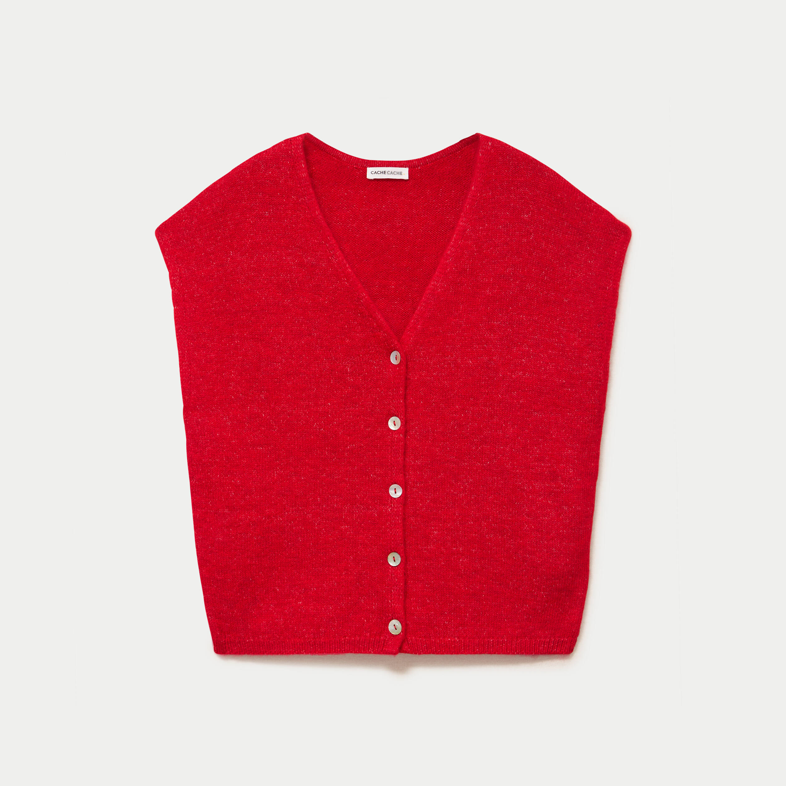 Gilet sans manches rouge femme