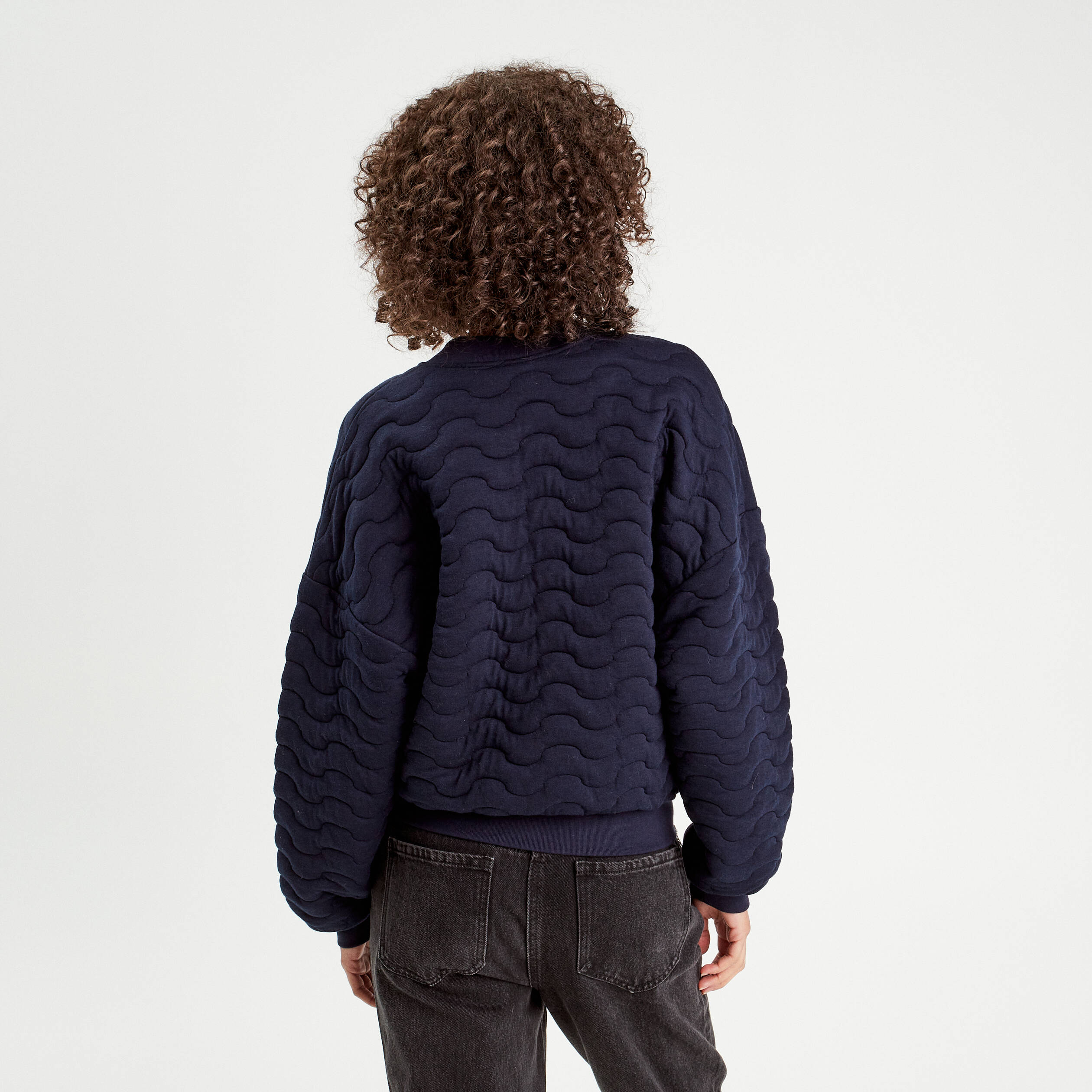 veste matelasse zippe bleu marine femme Veste matelassé zippé bleu marine femme