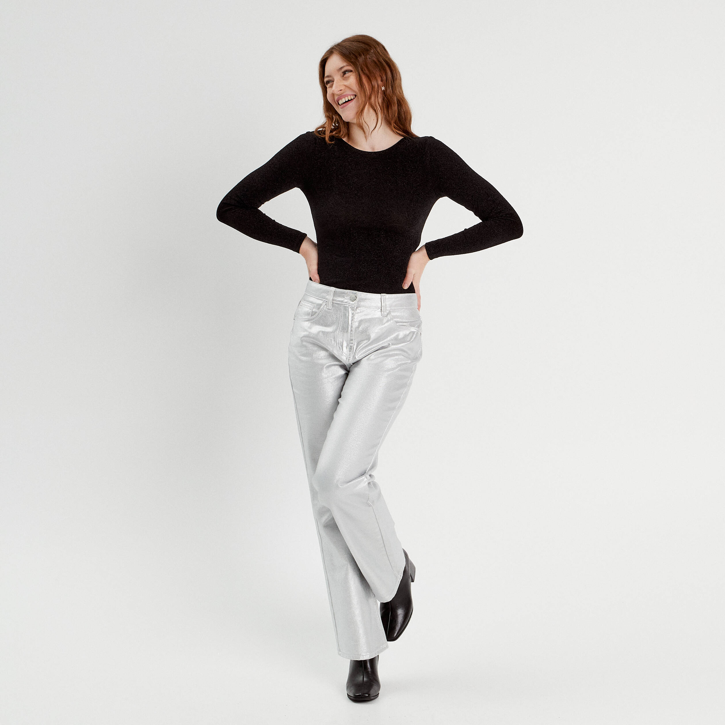 Body manches longues noir femme