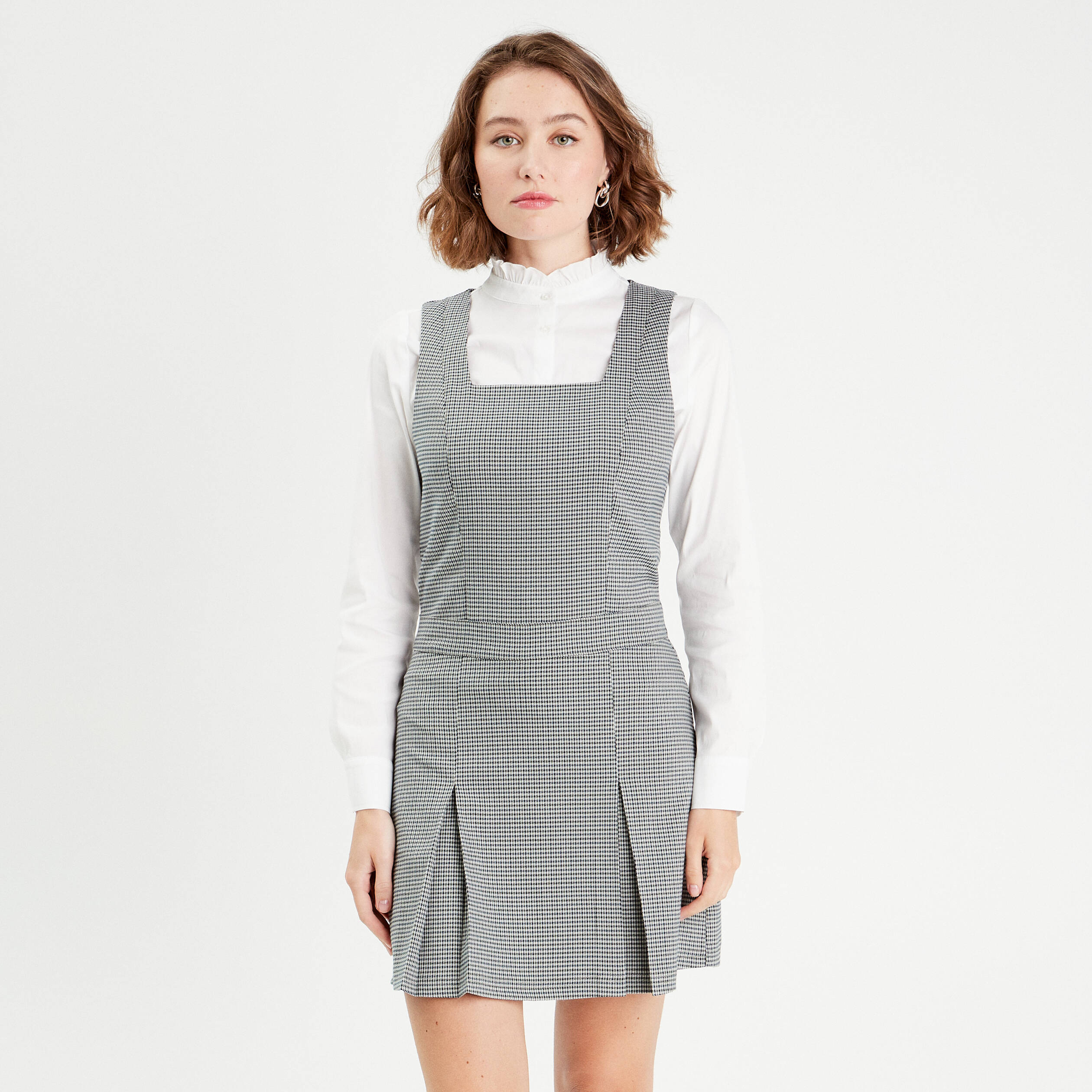 Robe &eacute;vas&eacute;e encolure carr&eacute;e blanc femme