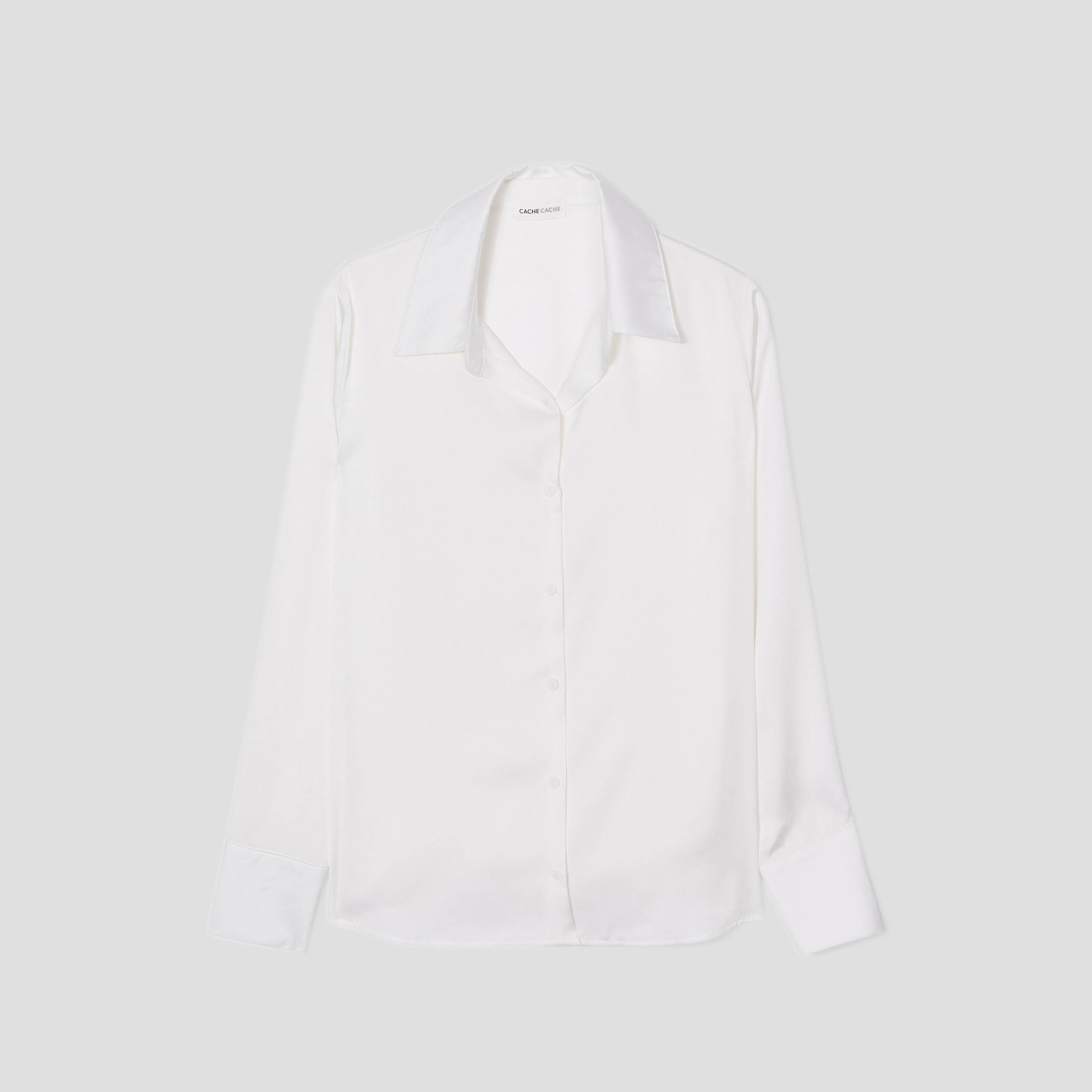 Chemise manches longues blanc femme Vibs