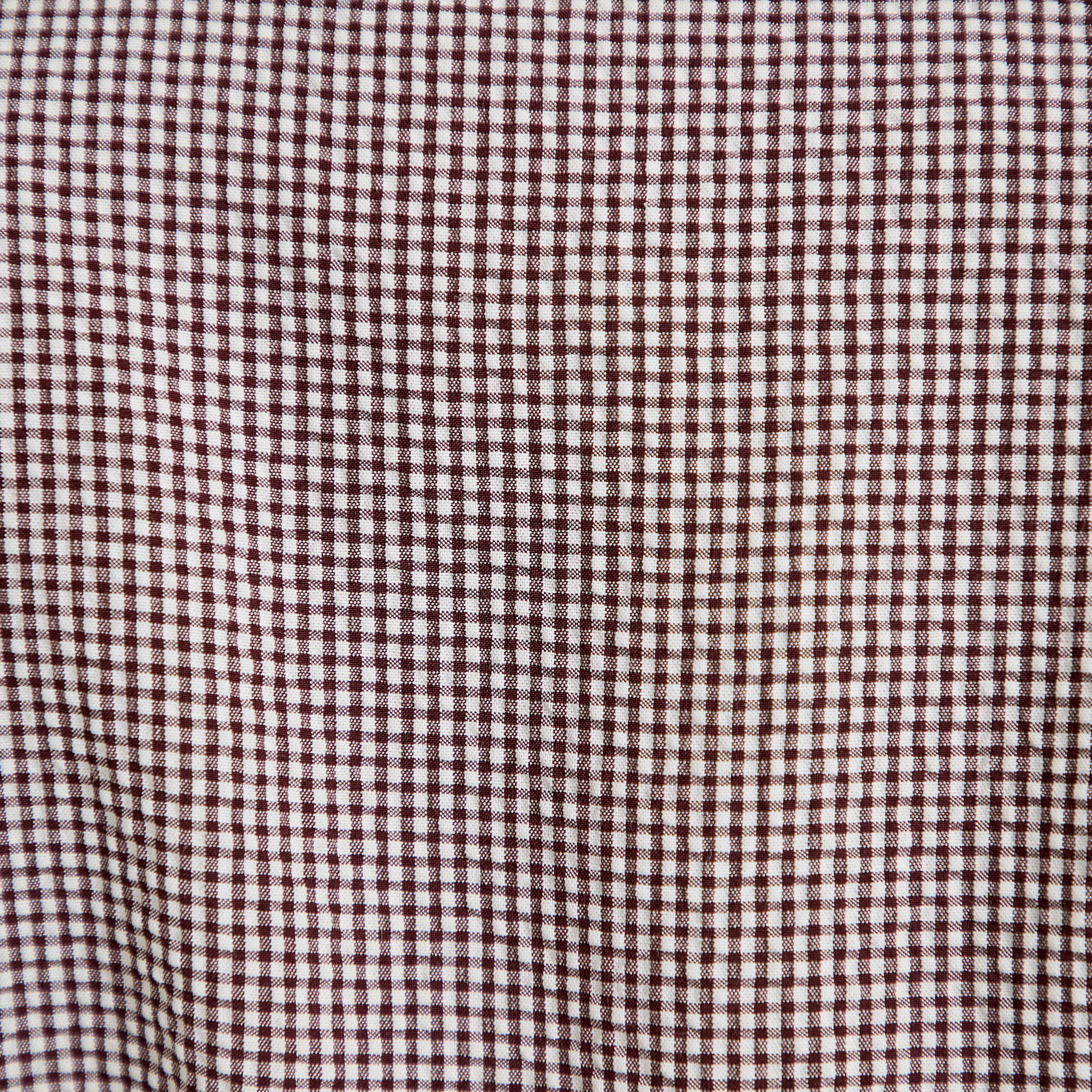 Chemise cintr&eacute;e manches courtes marron femme