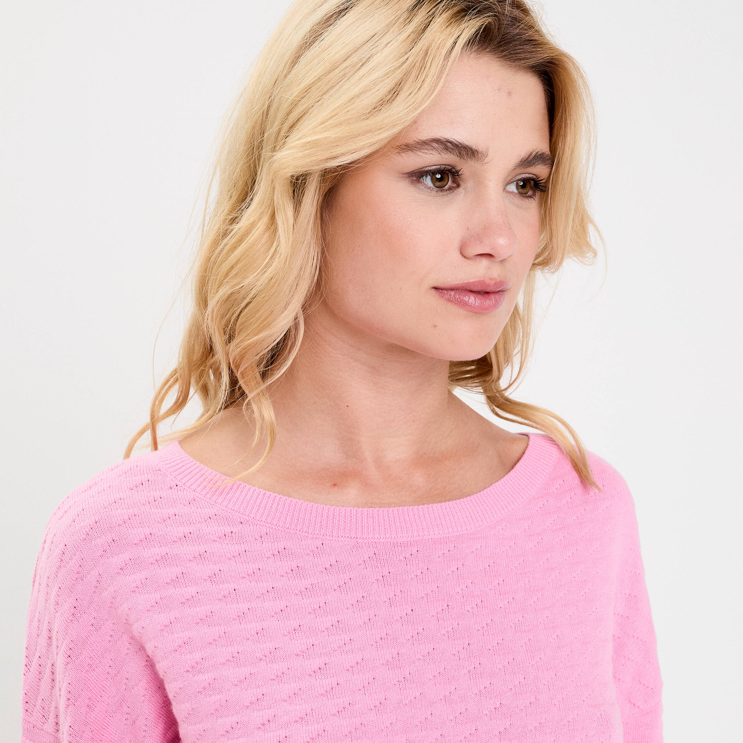 pull col bateau rose femme Pull col bateau rose femme