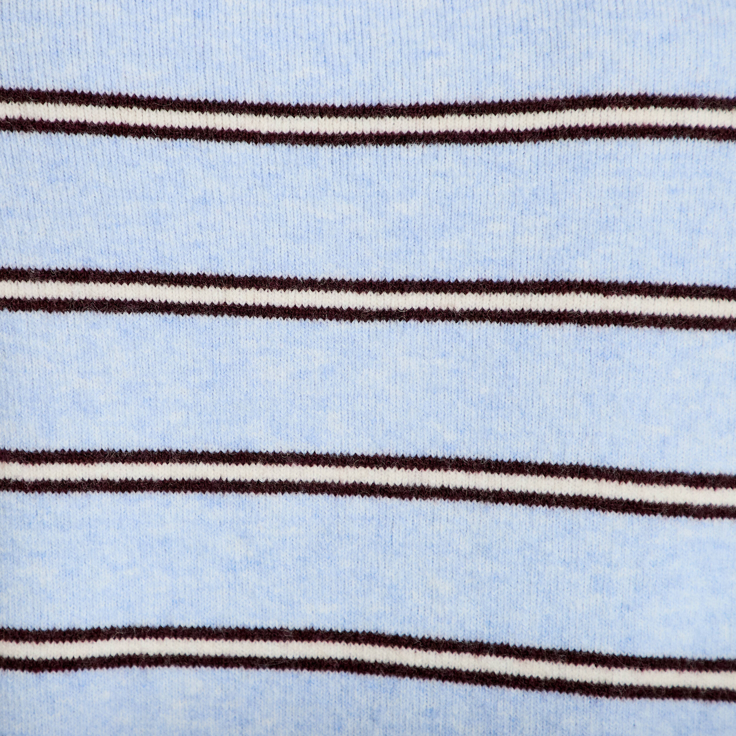 Polo manches longues col chemise bleu ciel femme