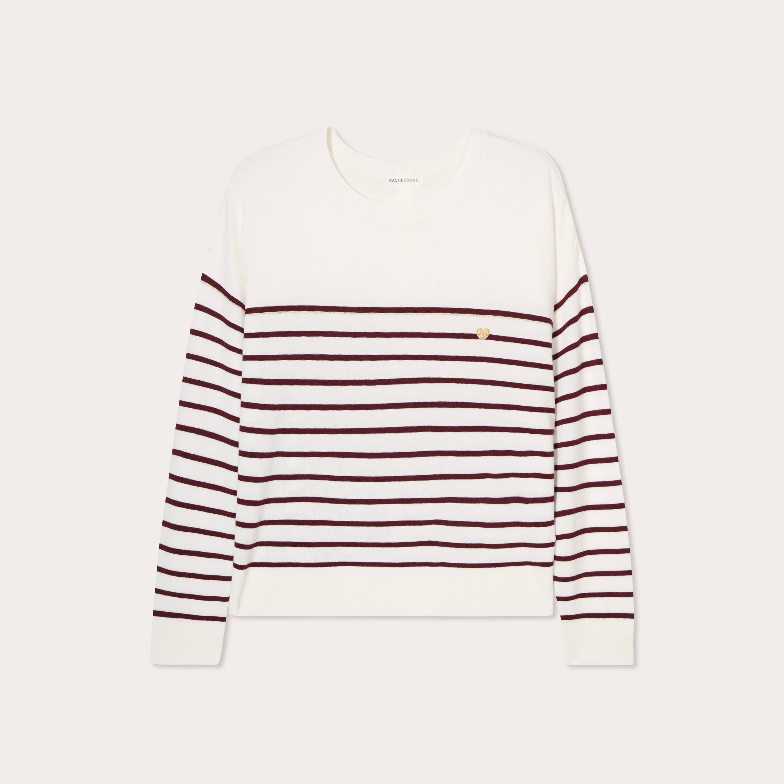 Pull manches longues bordeaux femme