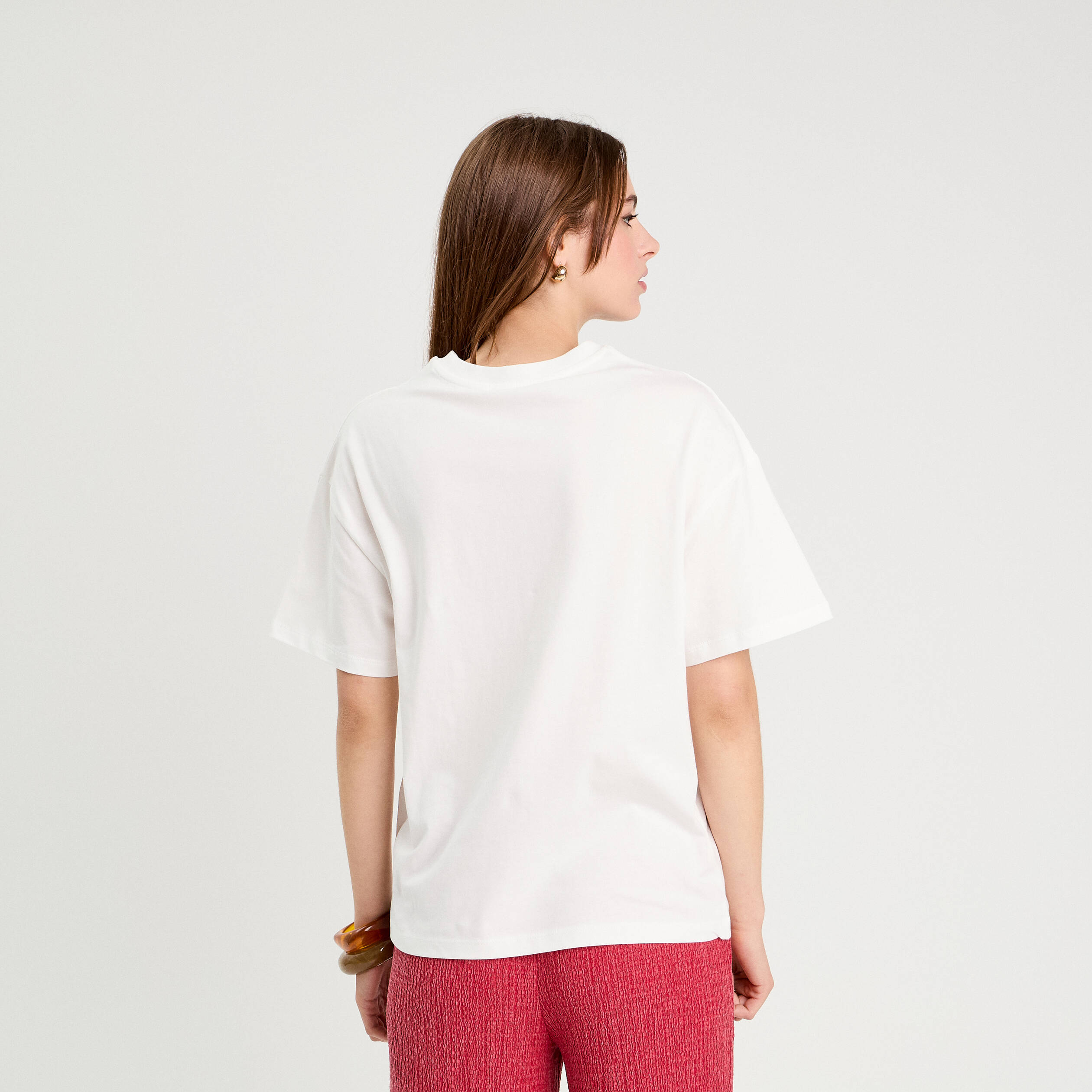 t shirt manches courtes ecru femme T-shirt manches courtes ecru femme