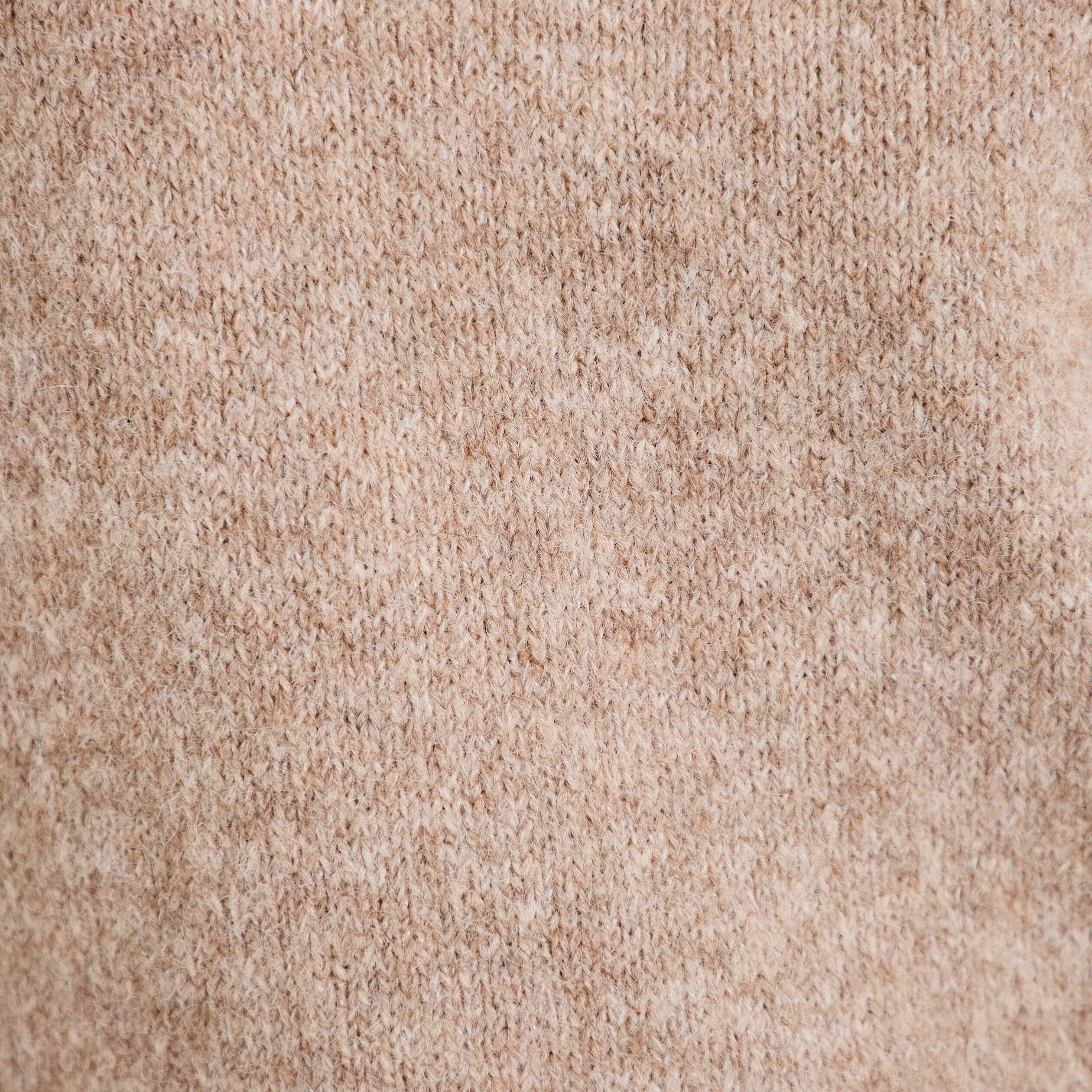 Pull col montant manches longues taupe femme