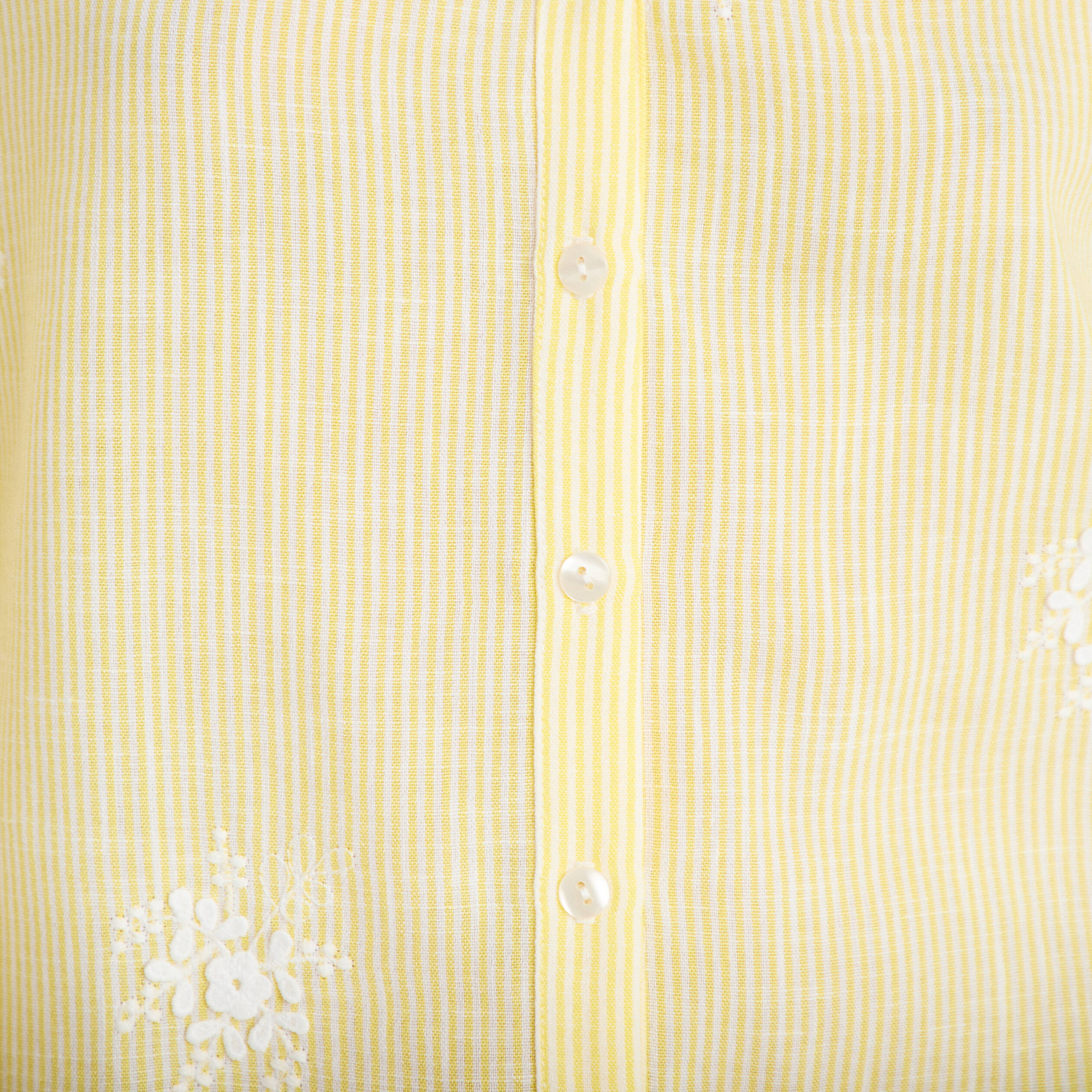 Blouse col tunisien jaune femme