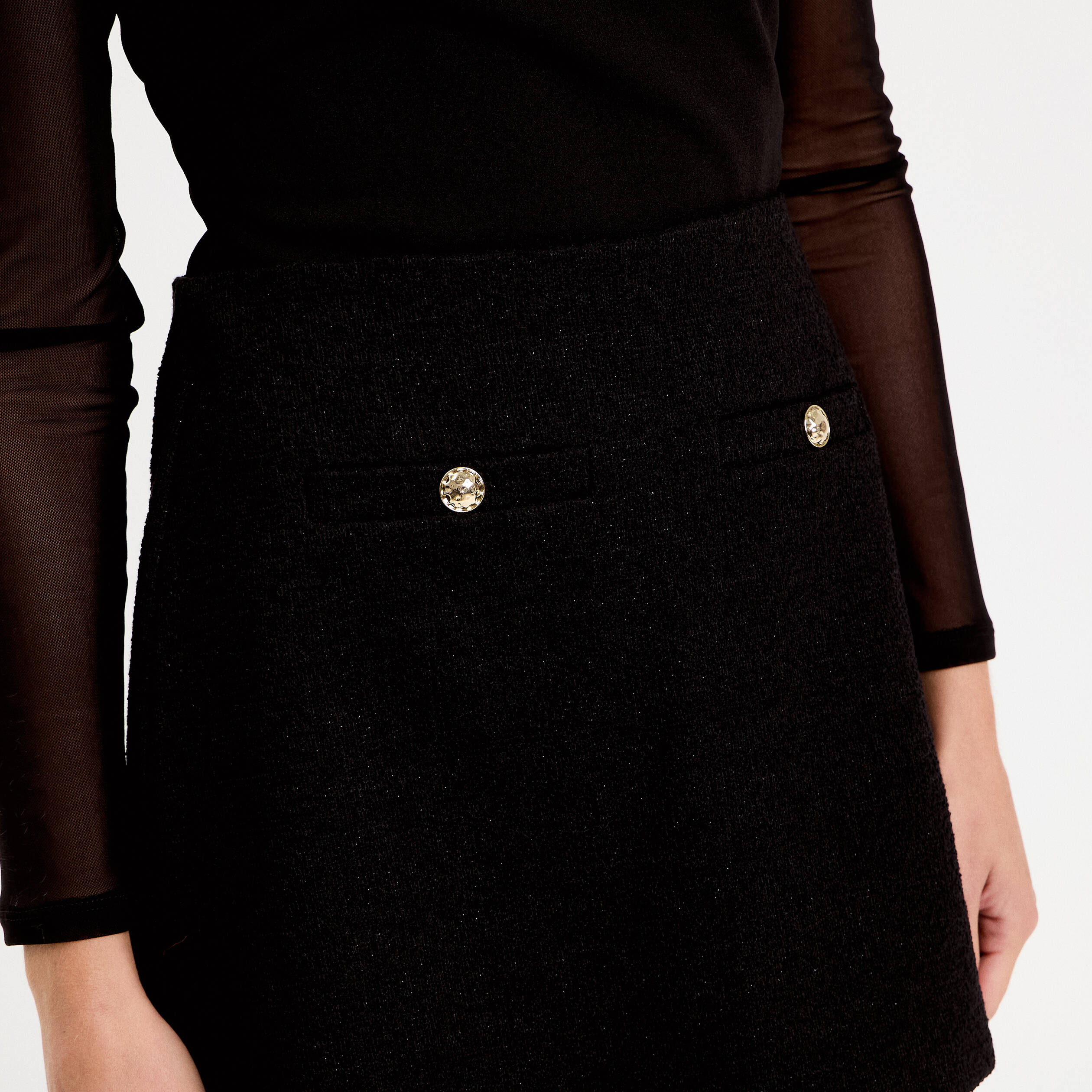 Jupe-short courte noir femme