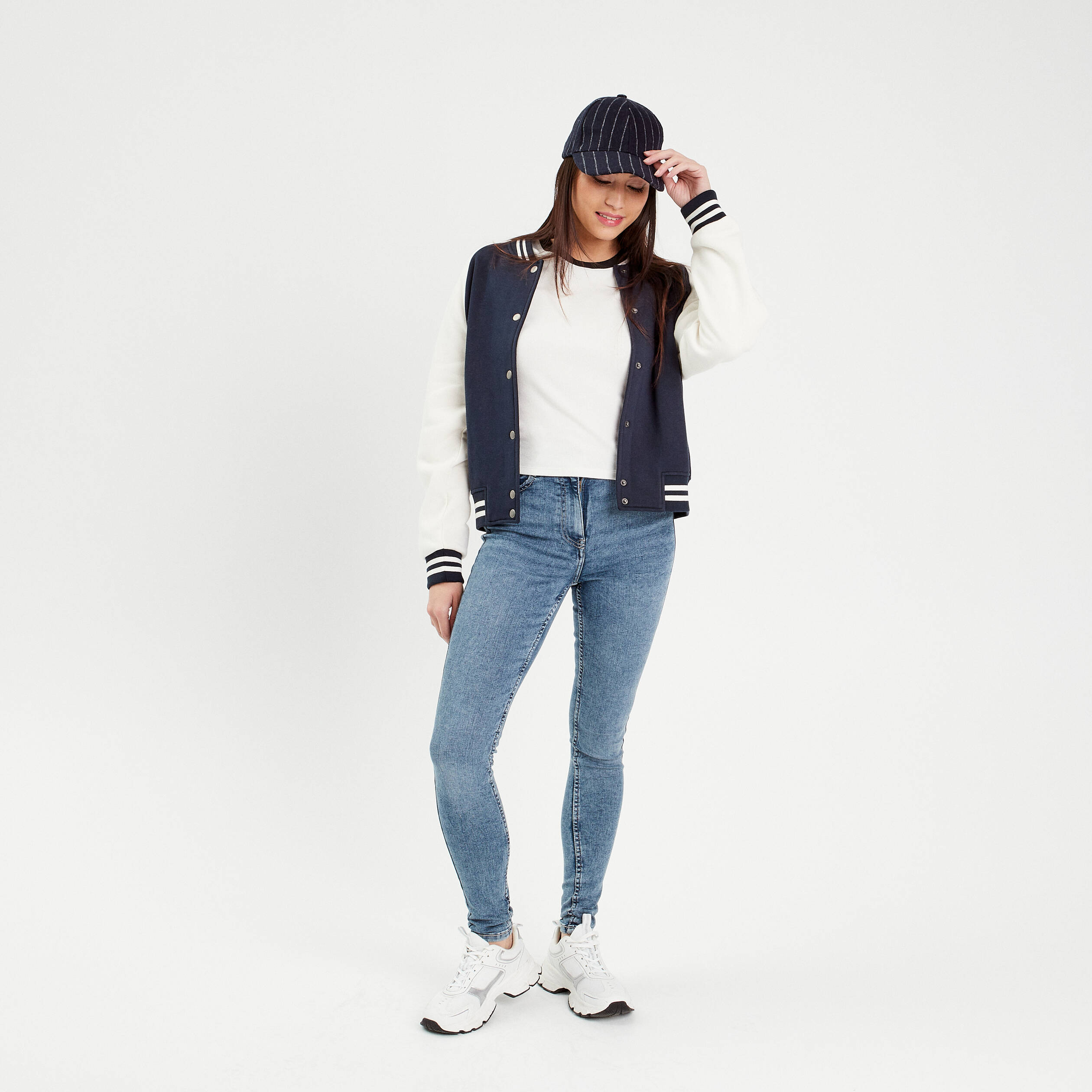 veste boutonnee col teddy bleu marine femme Veste boutonnée col teddy bleu marine femme