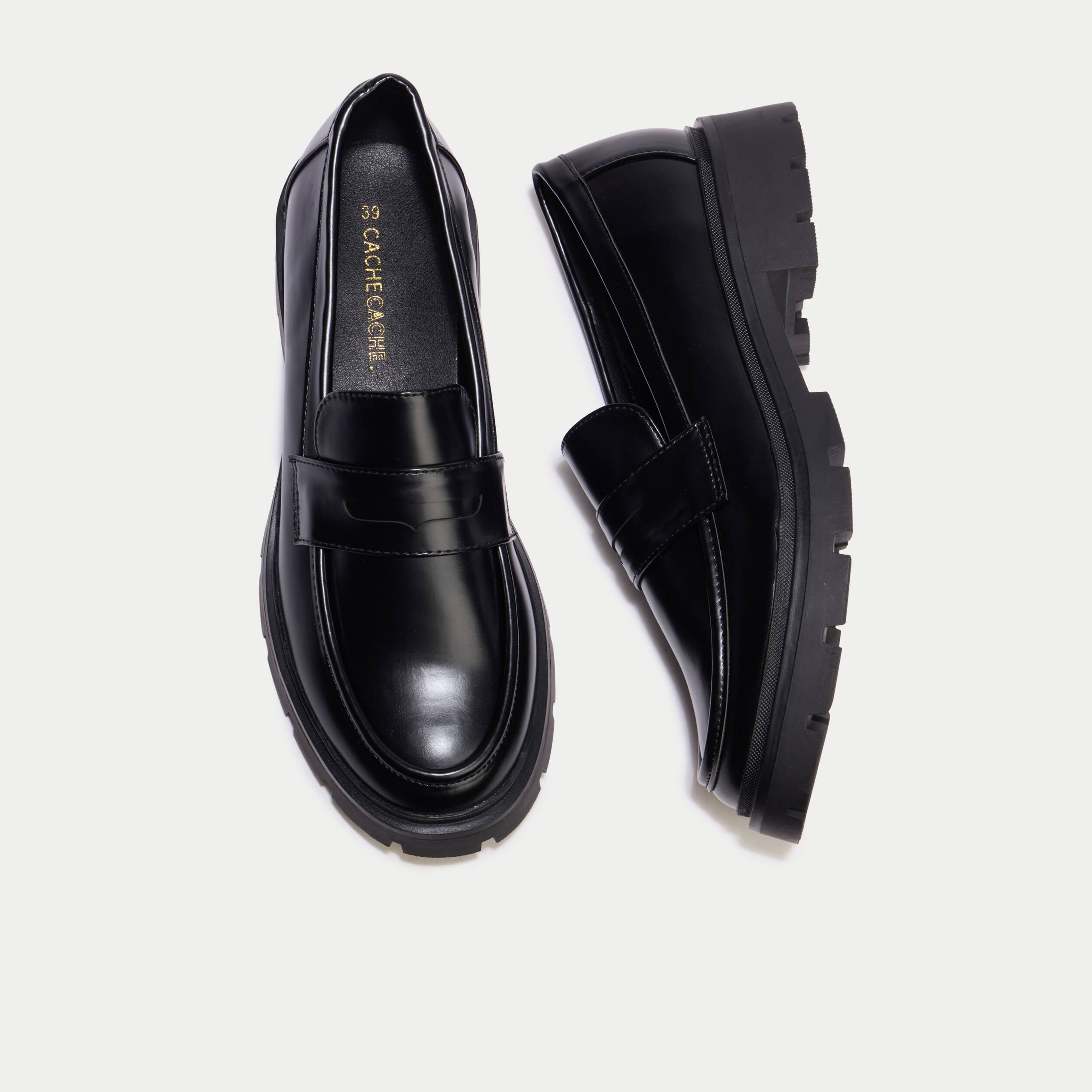 Mocassins noir femme