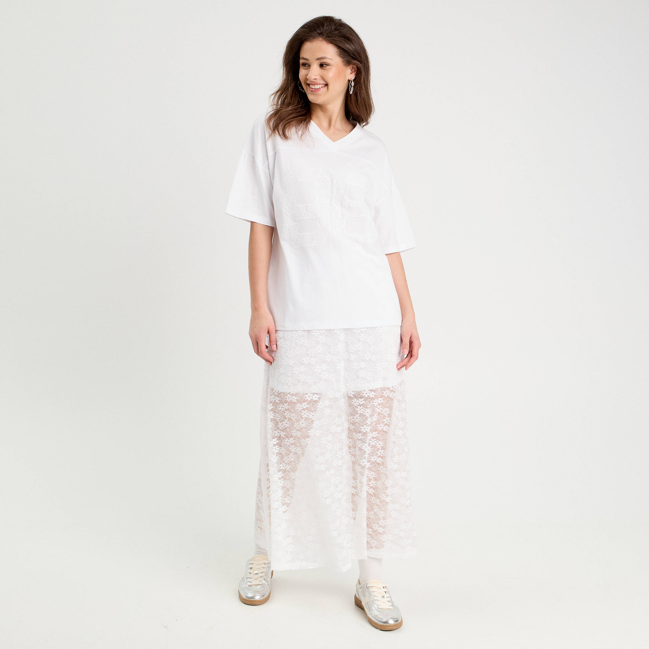 T-shirt manches courtes blanc femme