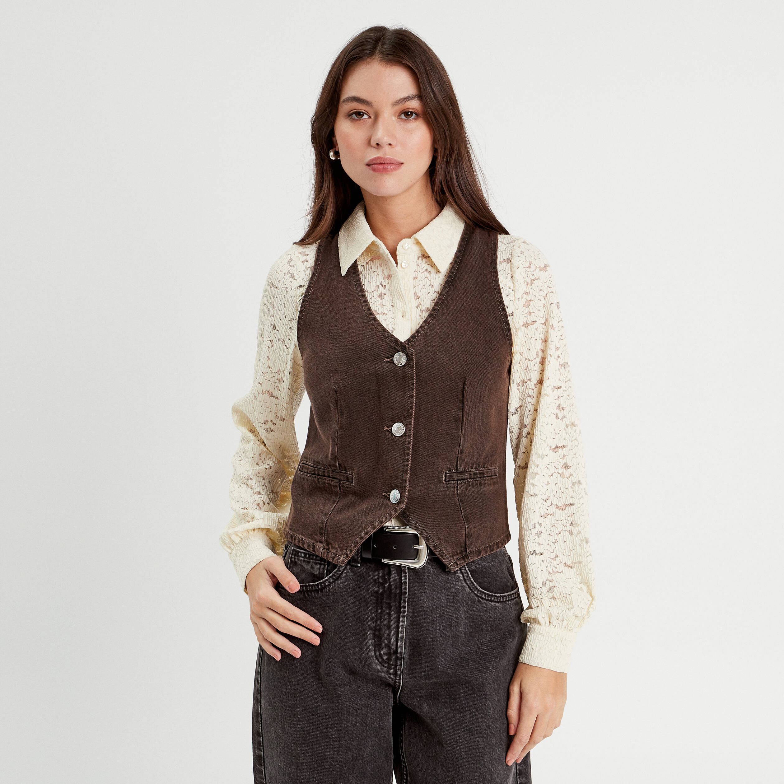 Odac Gilet Cuir Femme Sans Manche Odac Blouson Cuir Ikks Avec