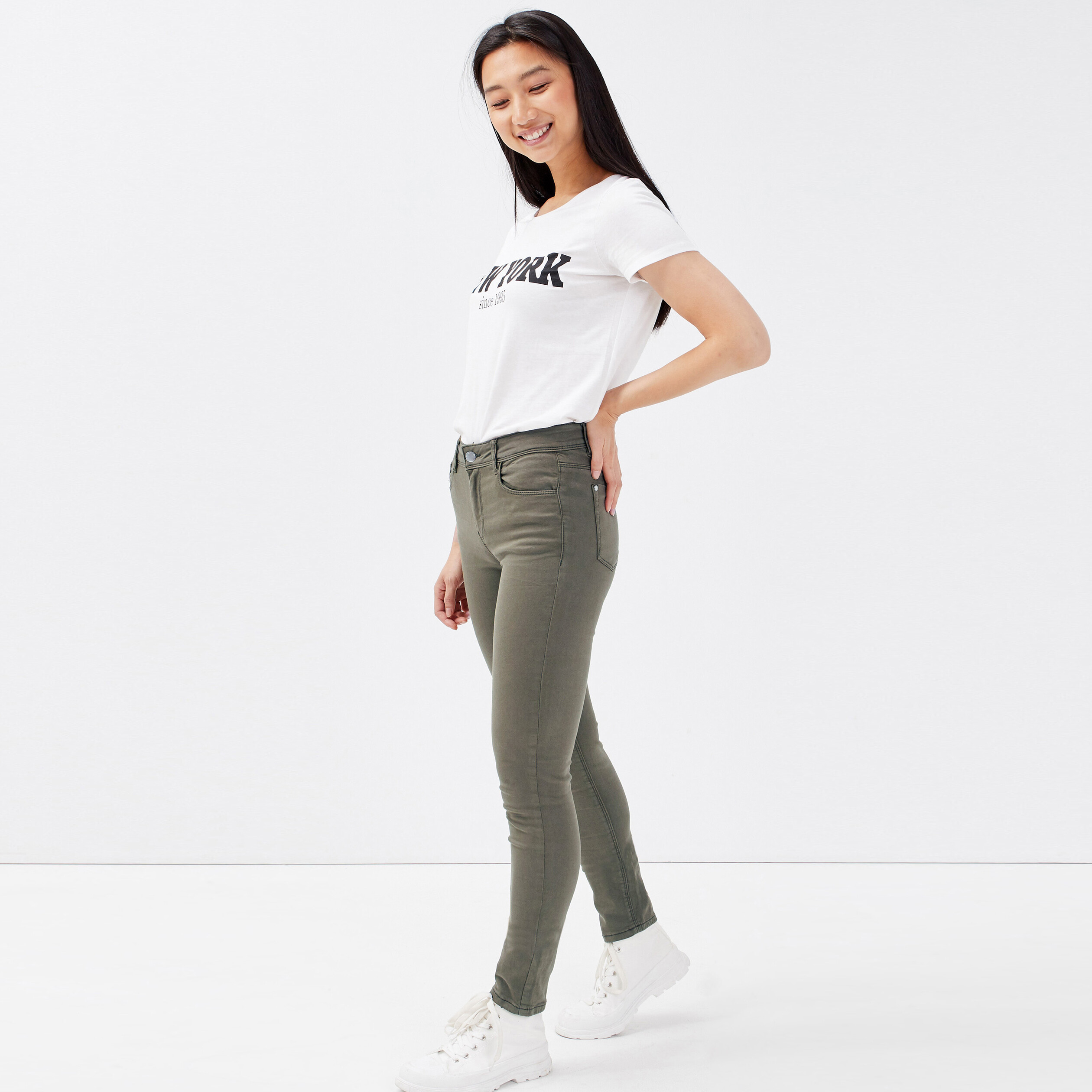 Skinny hotsell kaki femme
