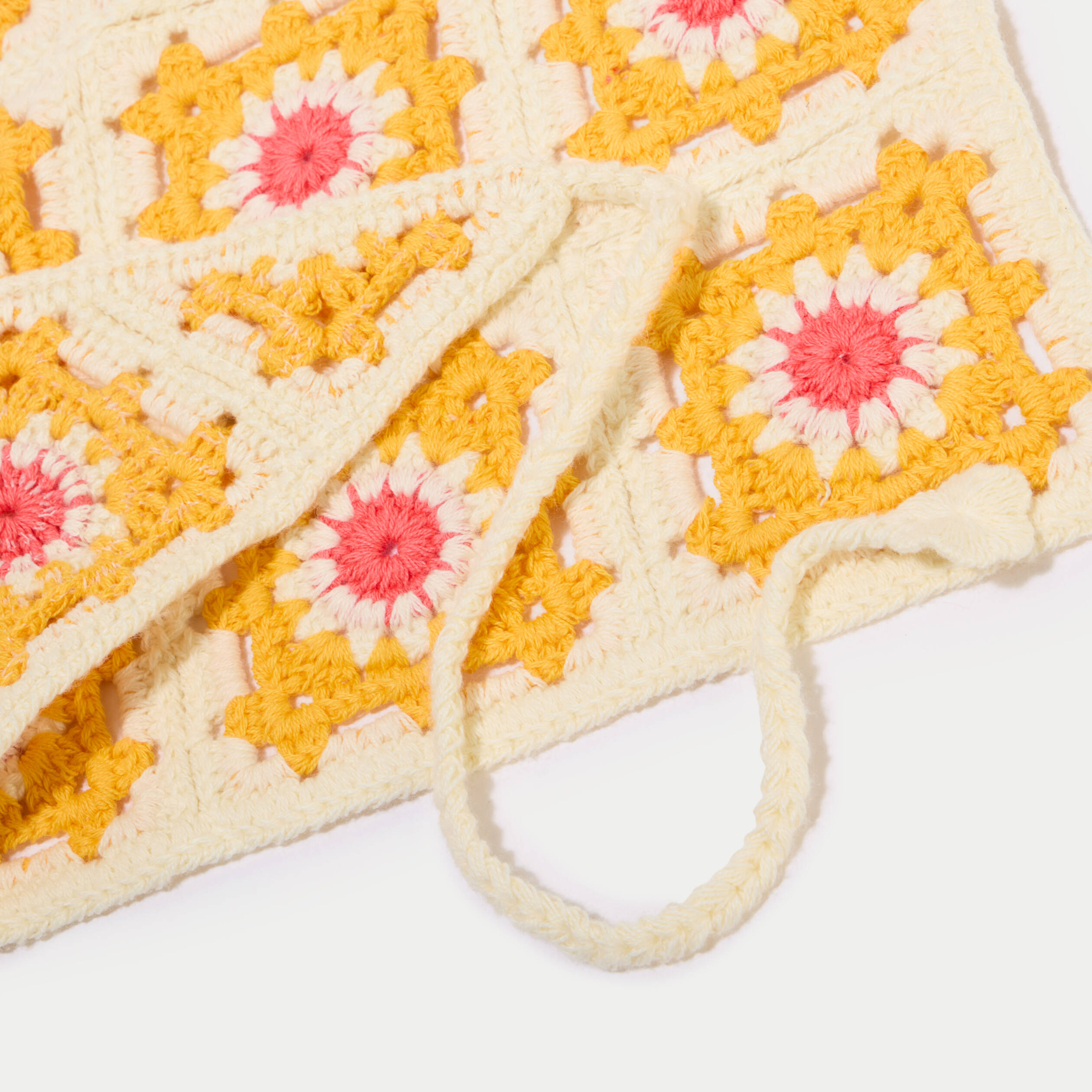 Foulard crochet orange femme