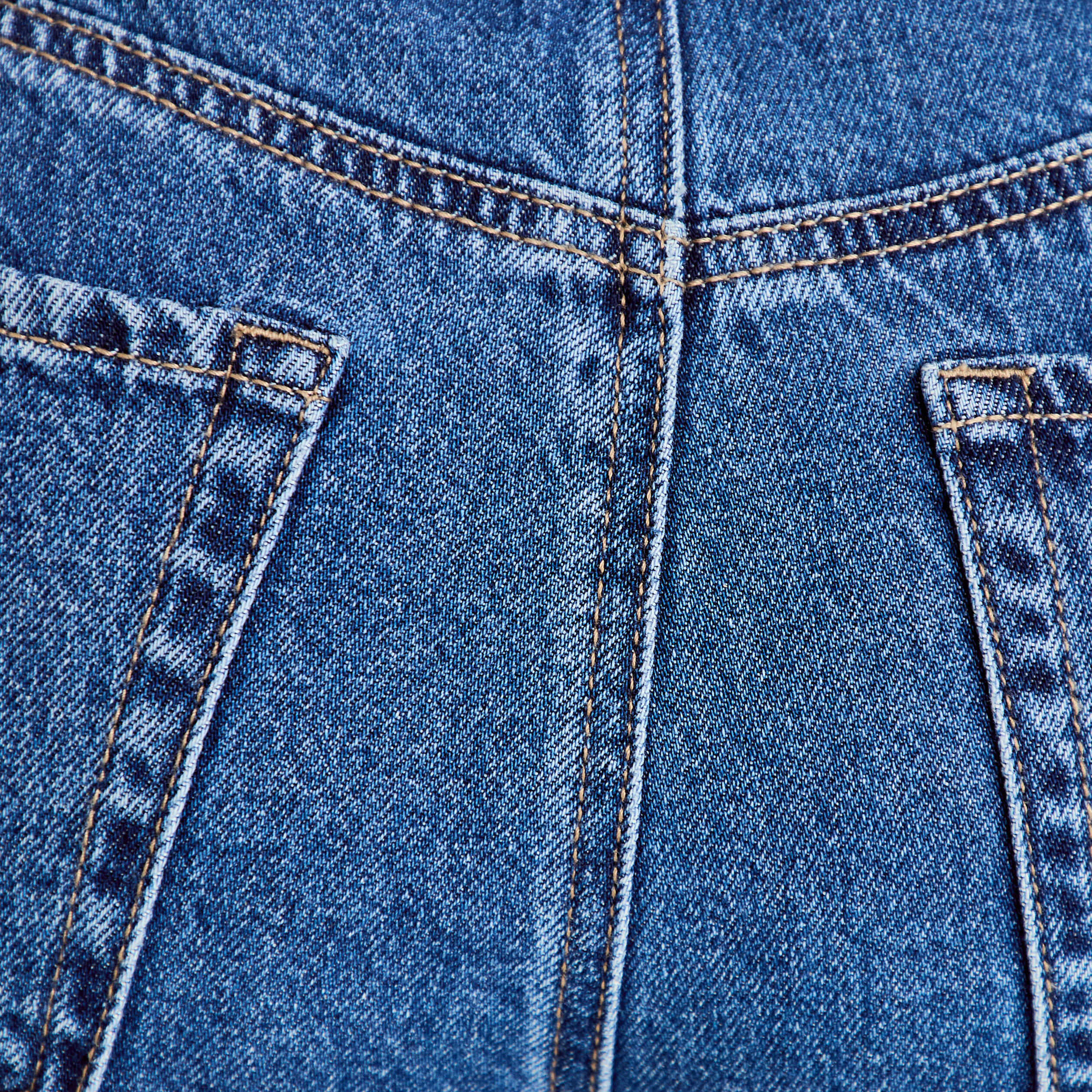 Jupe-short droite en jean denim stone femme