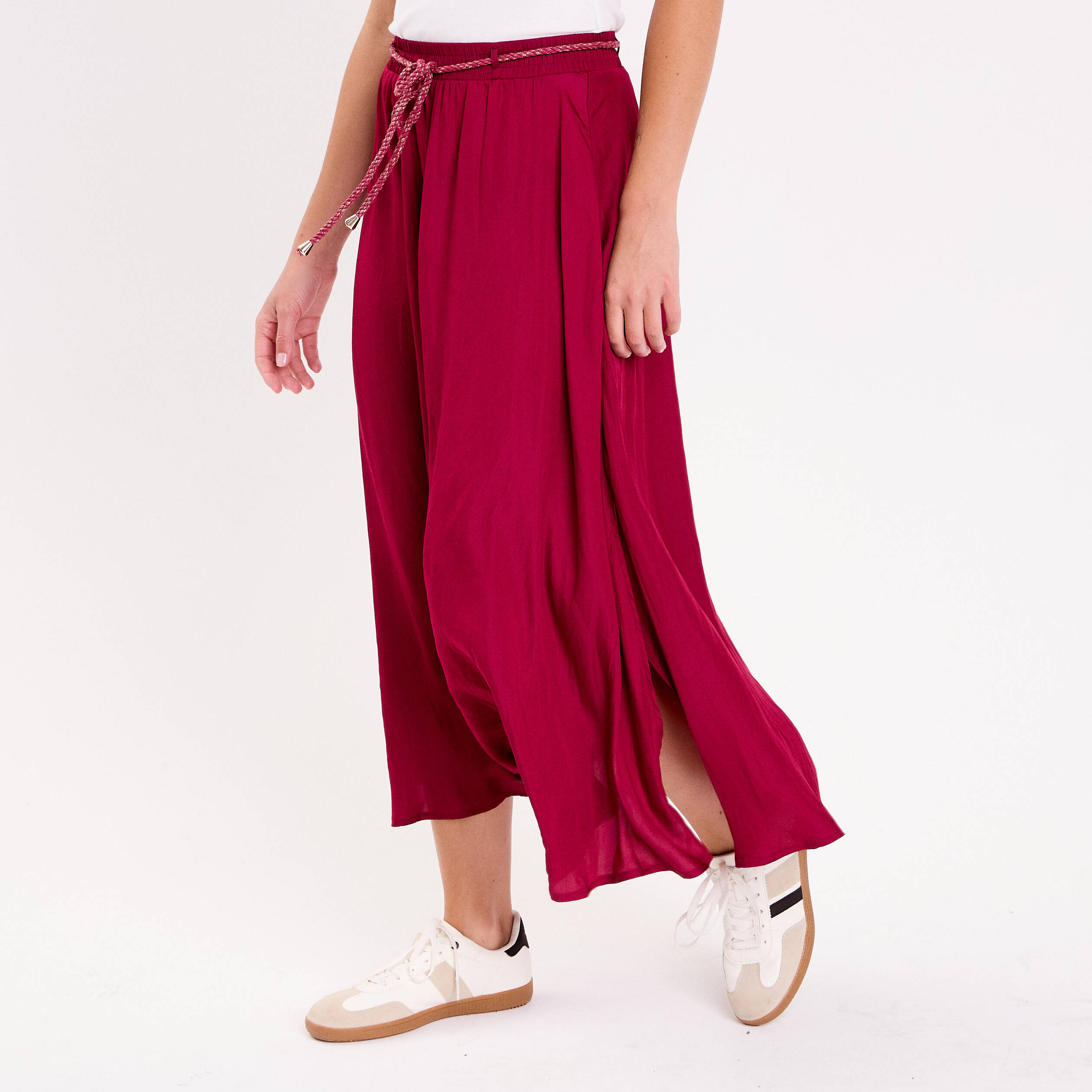 Jupe courte ajustée rouge femme | Morgan