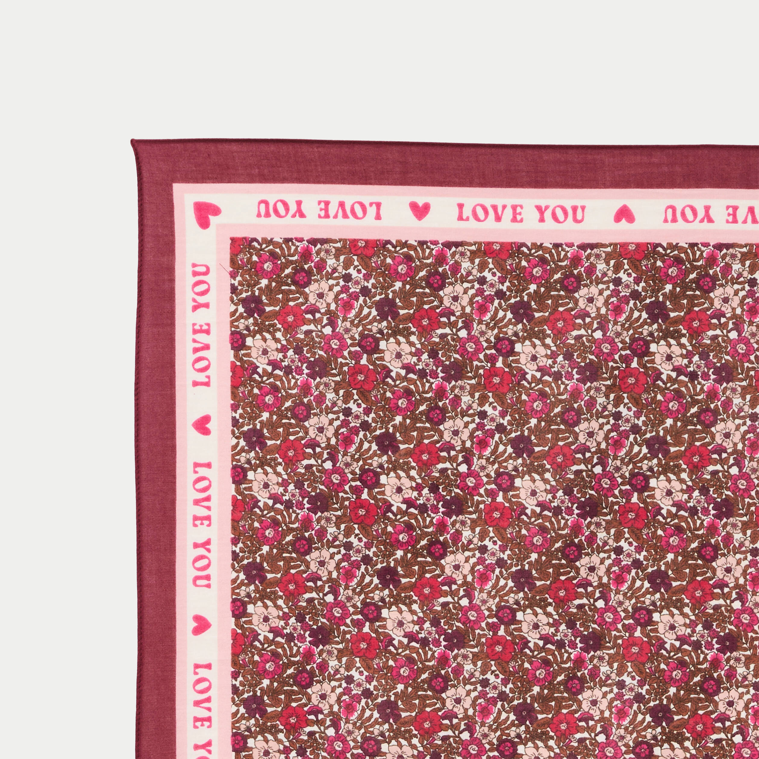 Foulard satin&eacute; soyeux rouge femme