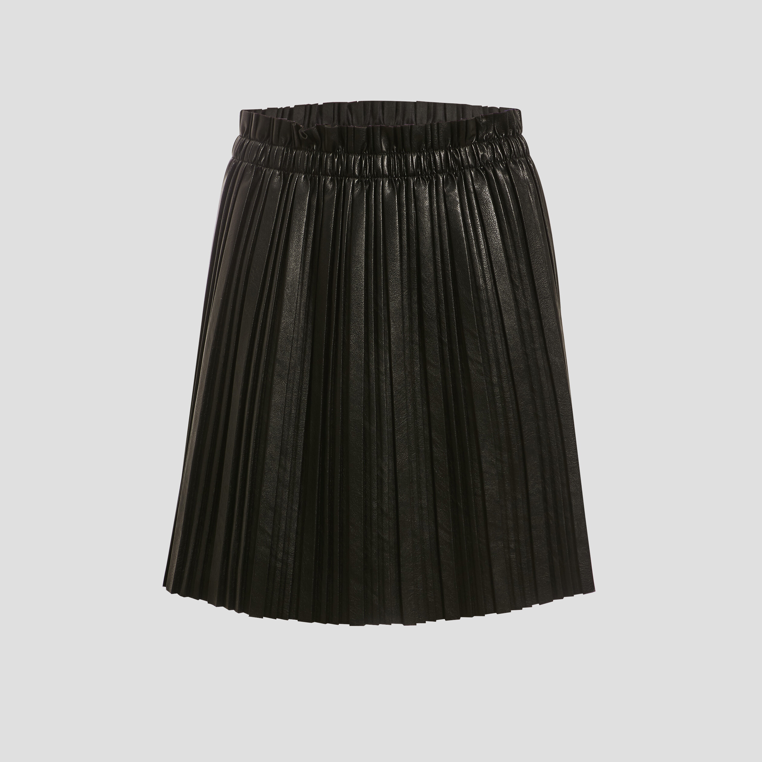 Jupe &eacute;vas&eacute;e pliss&eacute;e noir femme