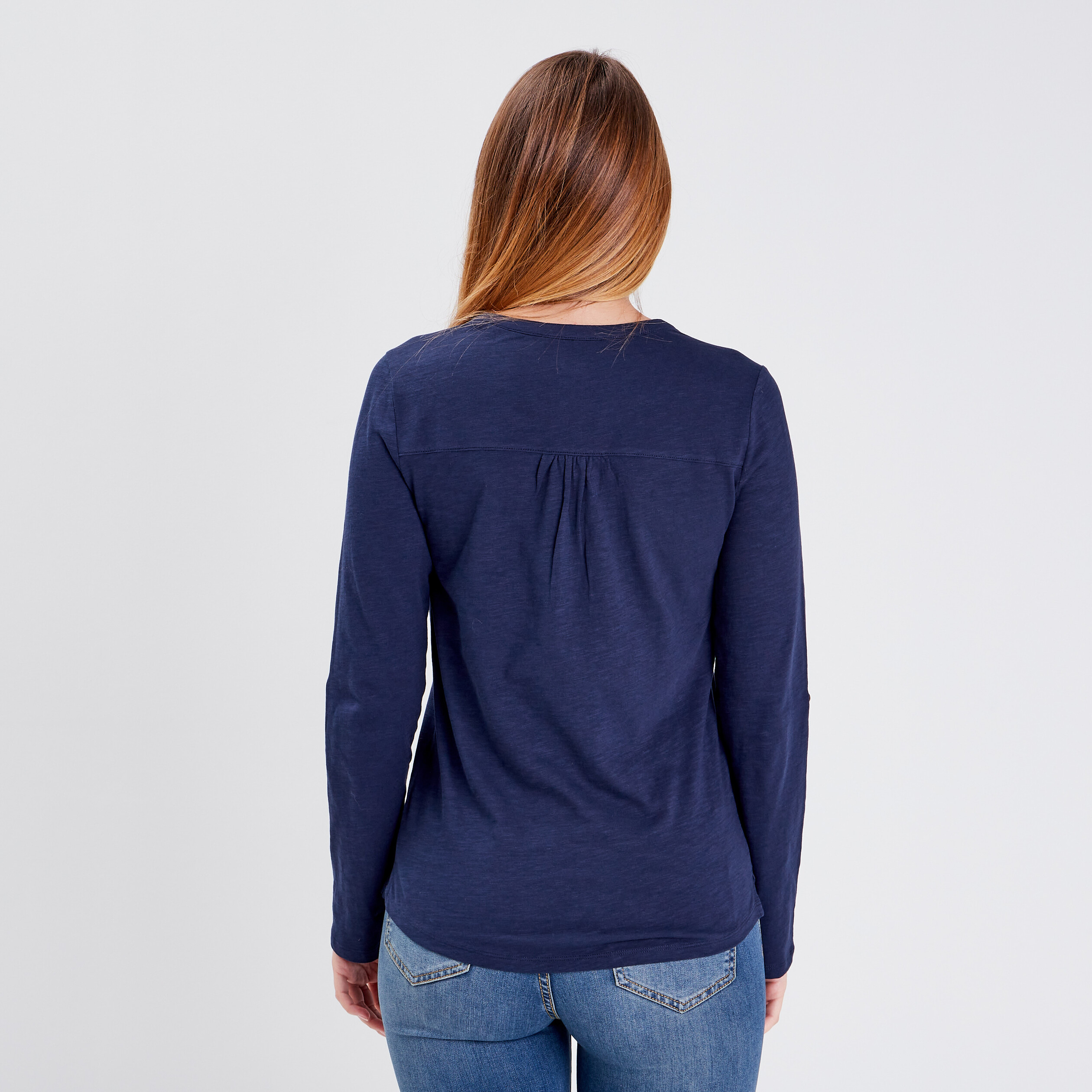 T-shirt femme manches longues RTECH noir-bleu