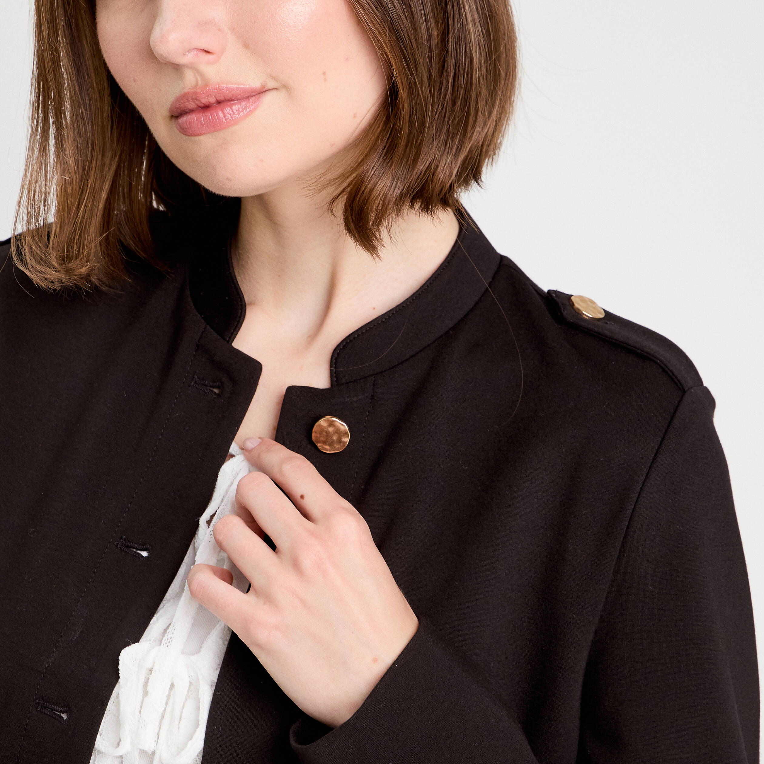 veste avec boutons noir femme Veste avec boutons noir femme
