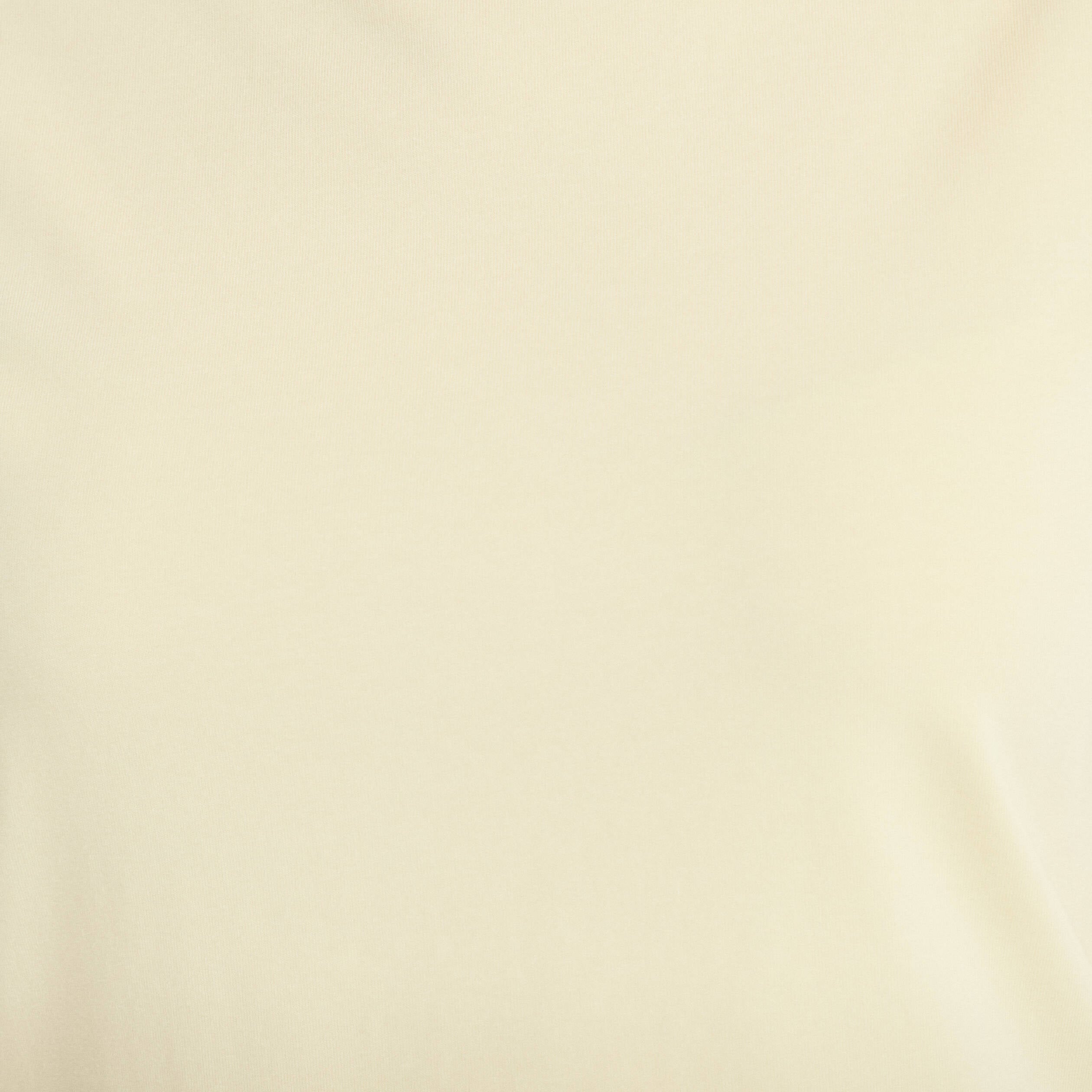 T-shirt col rond manches courtes jaune pastel femme