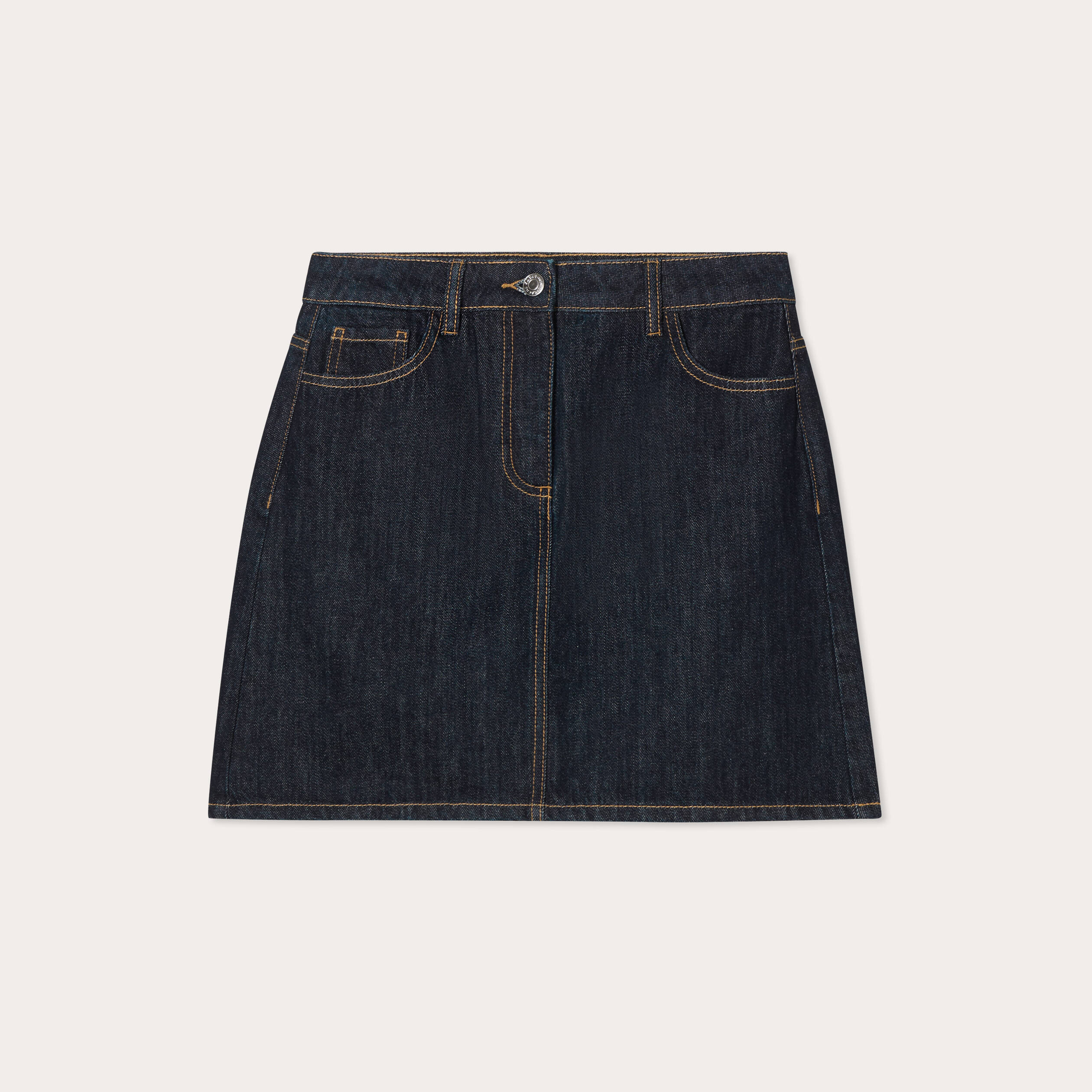 jupe trapeze en jean denim brut femme Jupe trapèze en jean denim brut femme