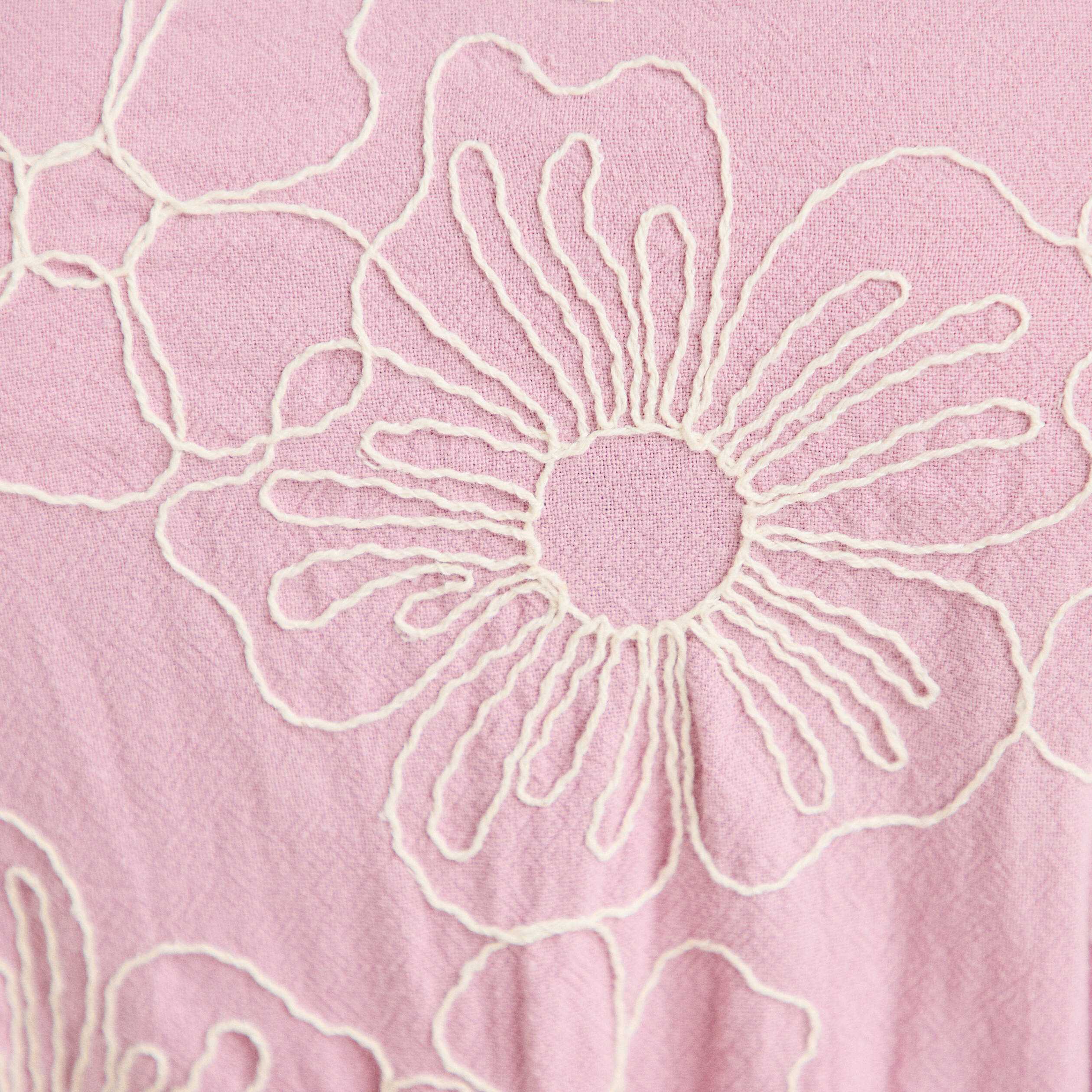 Robe droite 3/4 col v fines bretelles rose clair femme