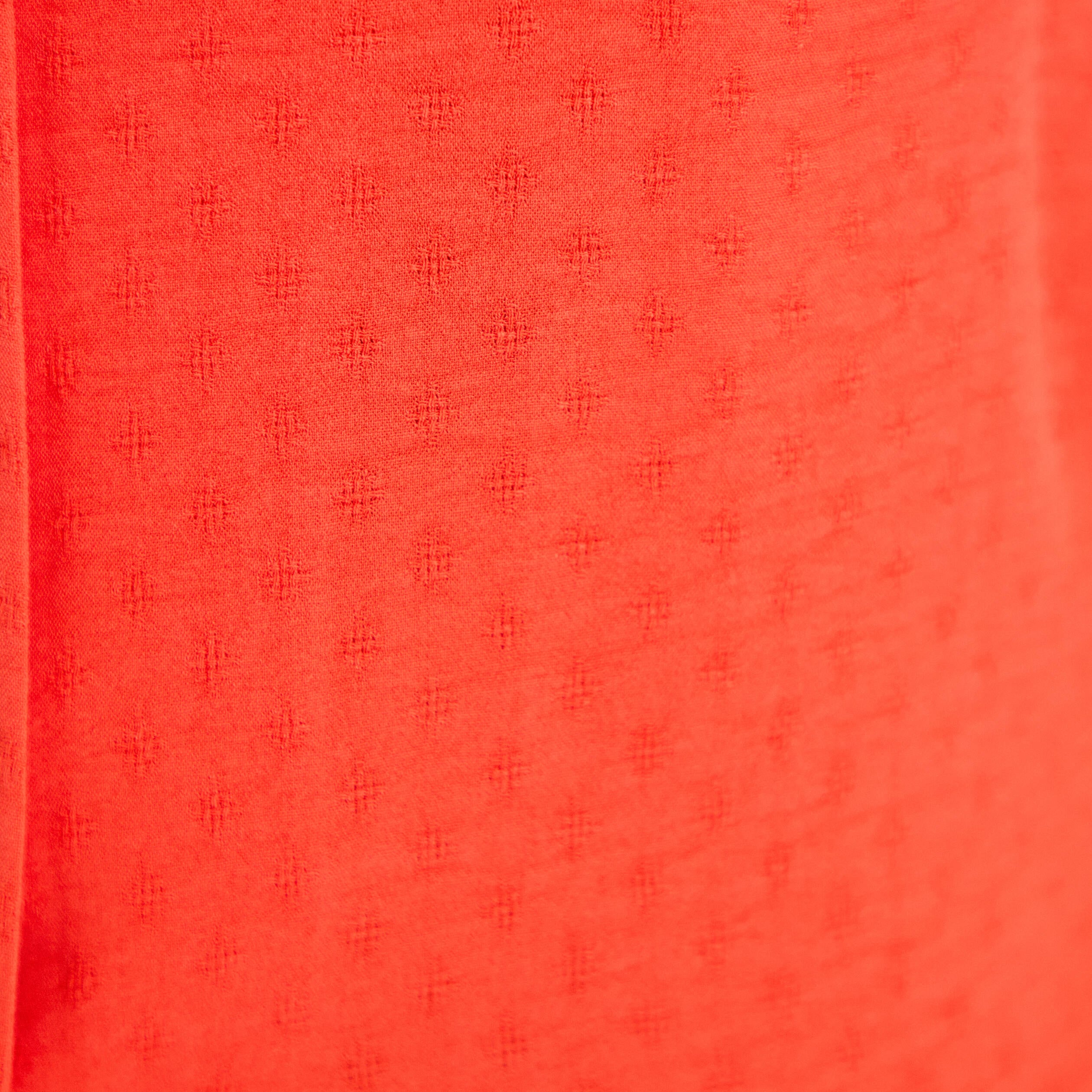 Blouse manches courtes orange fonc&eacute; femme