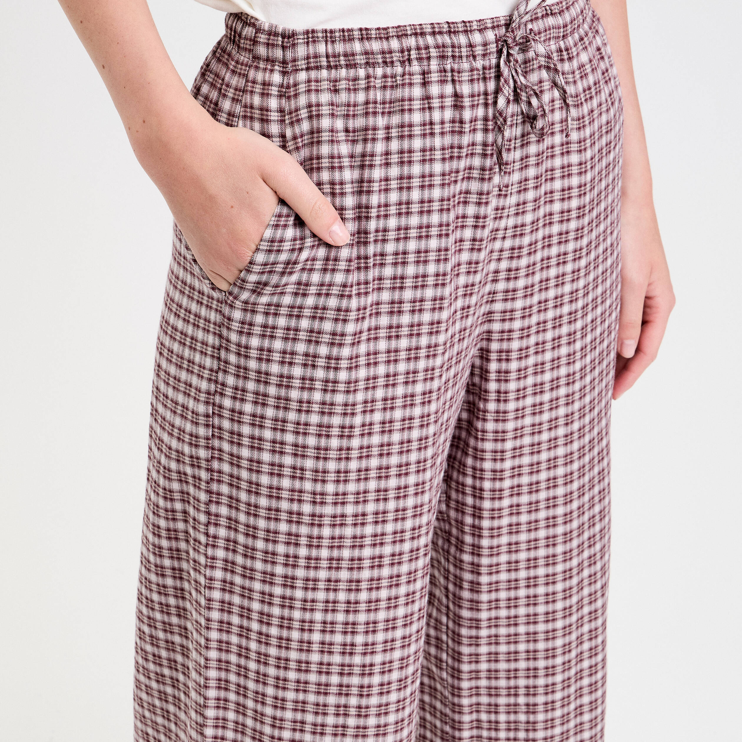 pantalon large taille standard blanc femme Pantalon large taille standard blanc femme