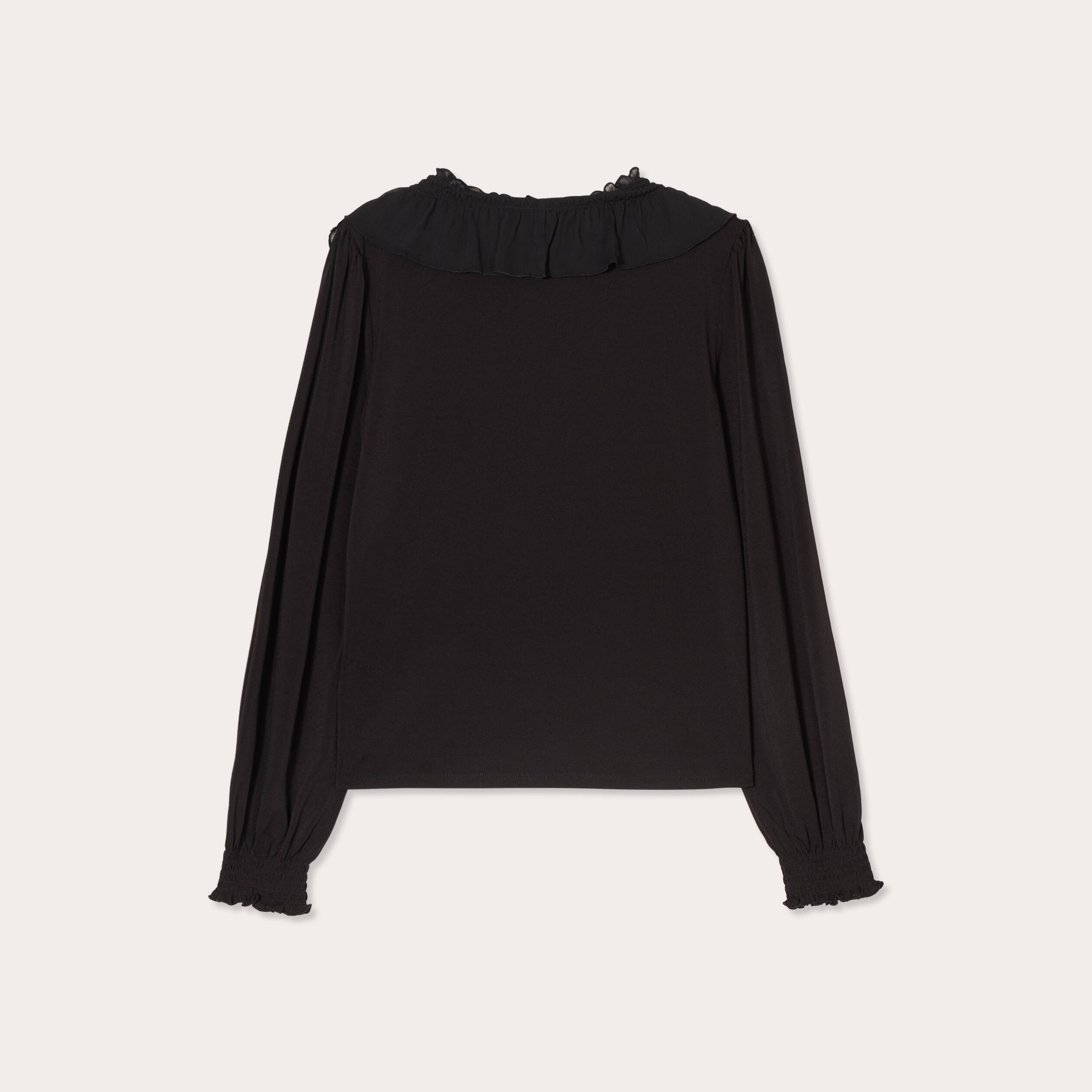 blouse avec volants noir femme Blouse avec volants noir femme