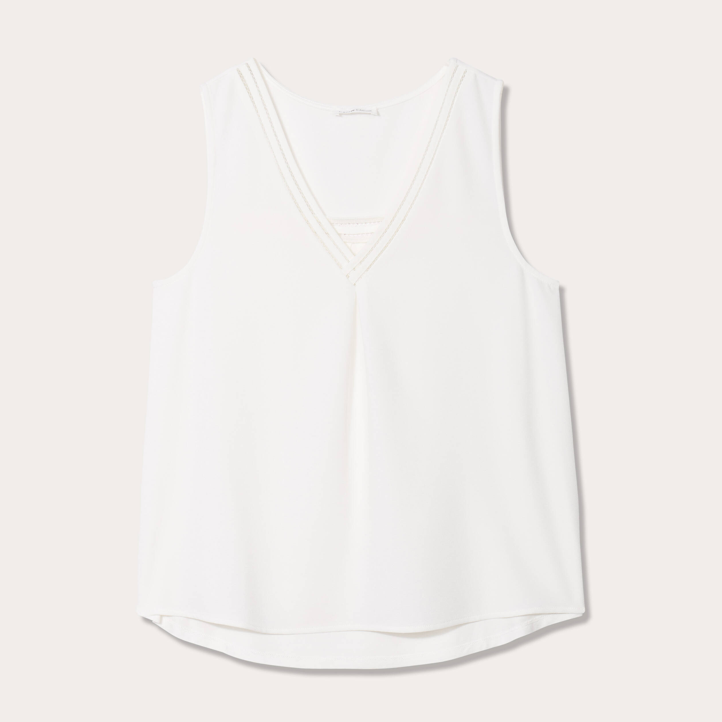 debardeur sans manches ecru femme Débardeur sans manches ecru femme