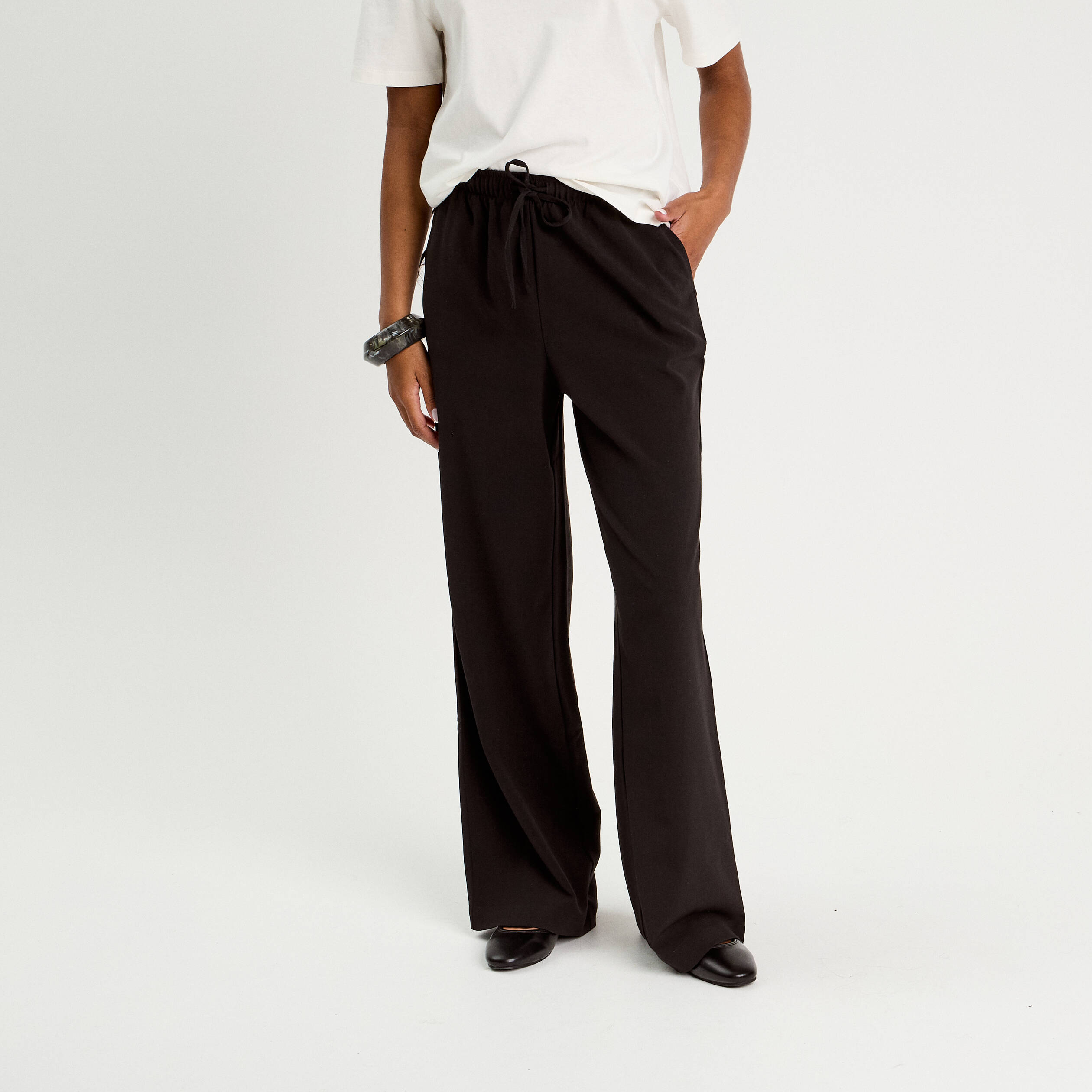 pantalon large noir femme Pantalon large noir femme