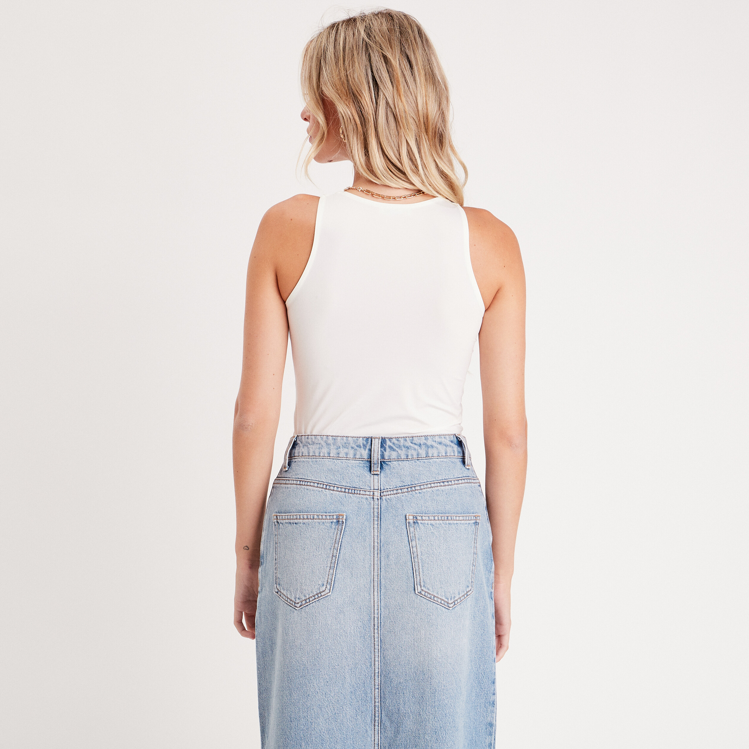 body sans manches ecru femme Body sans manches ecru femme
