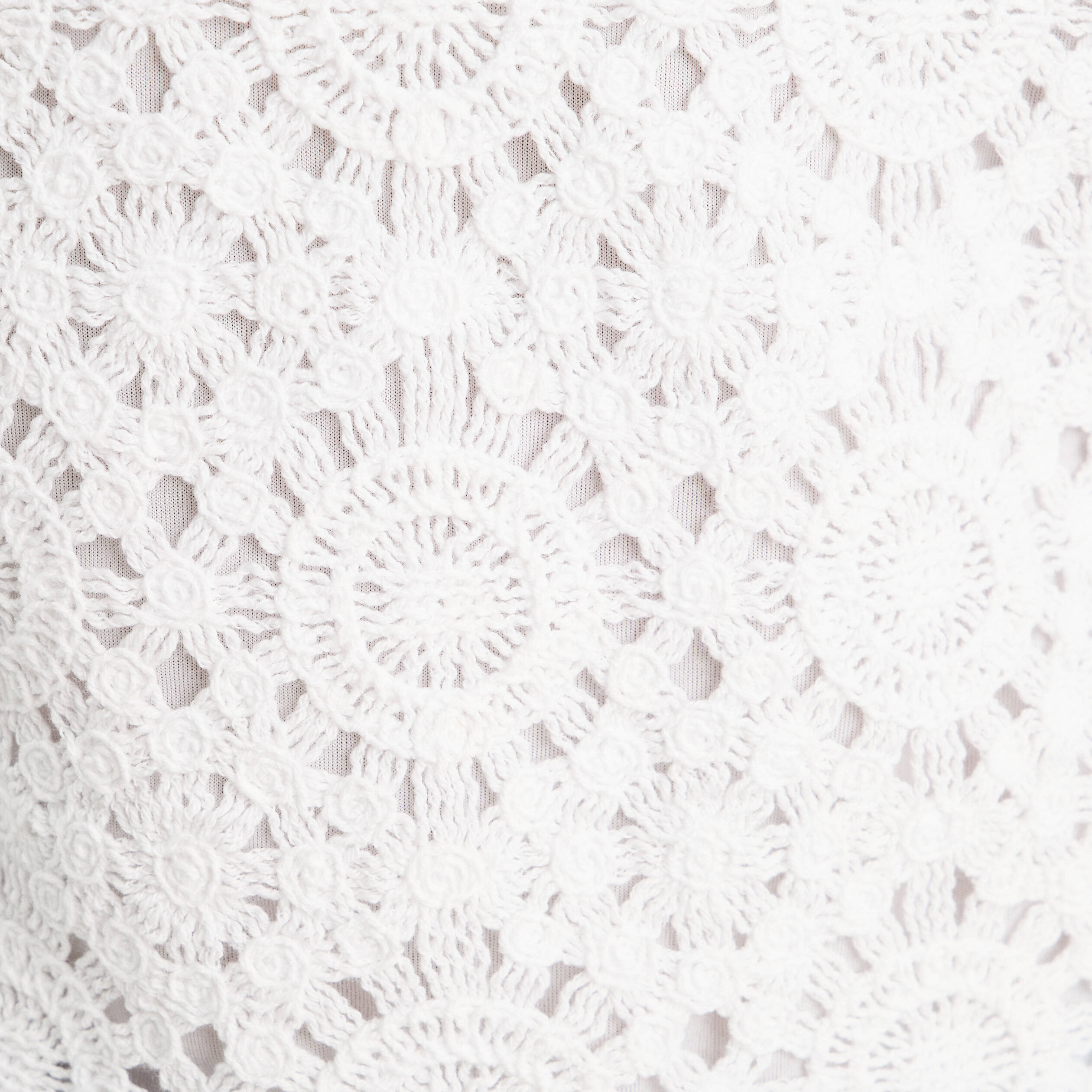 D&eacute;bardeur effet crochet blanc femme