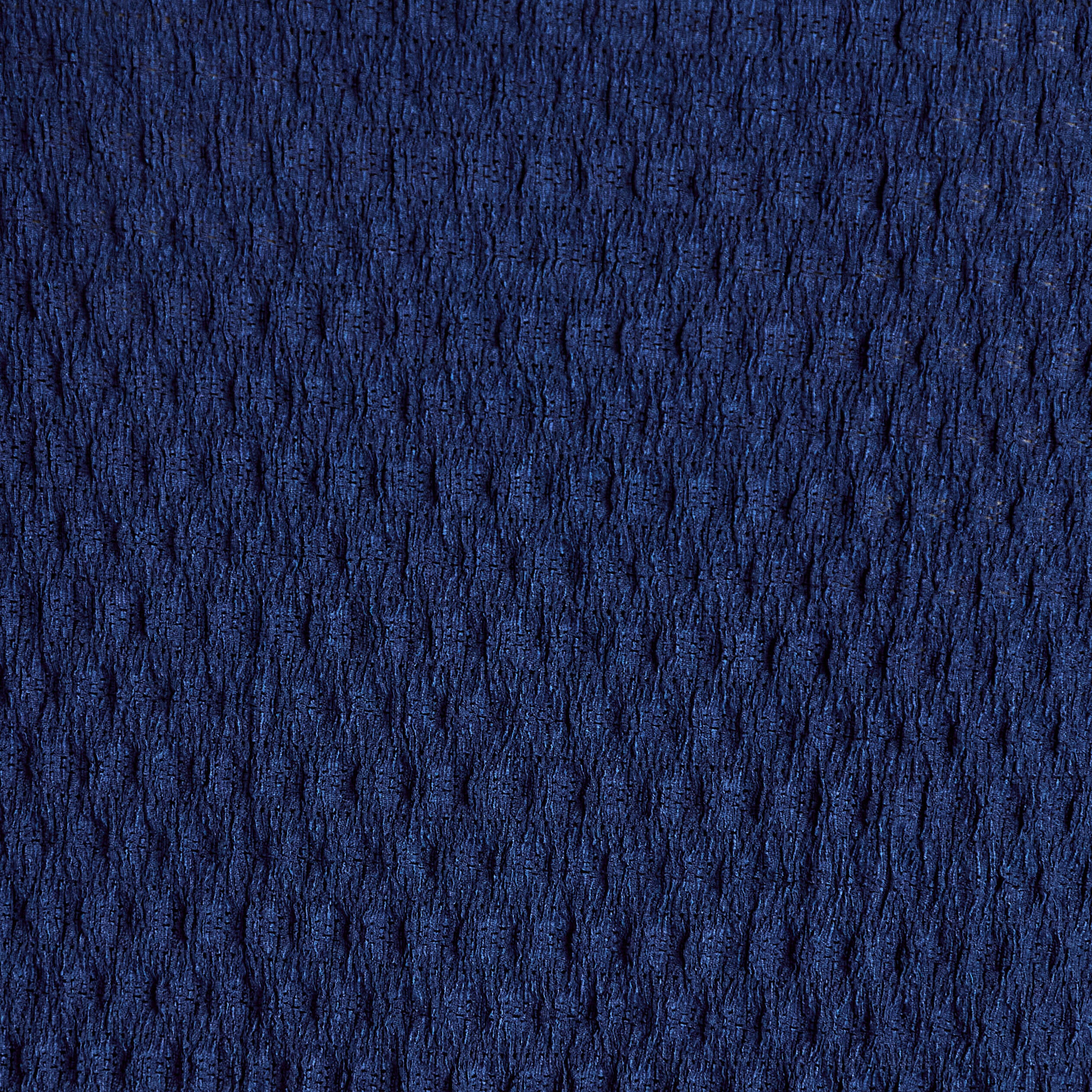 Blouse col rond manches longues bleu fonc&eacute; femme