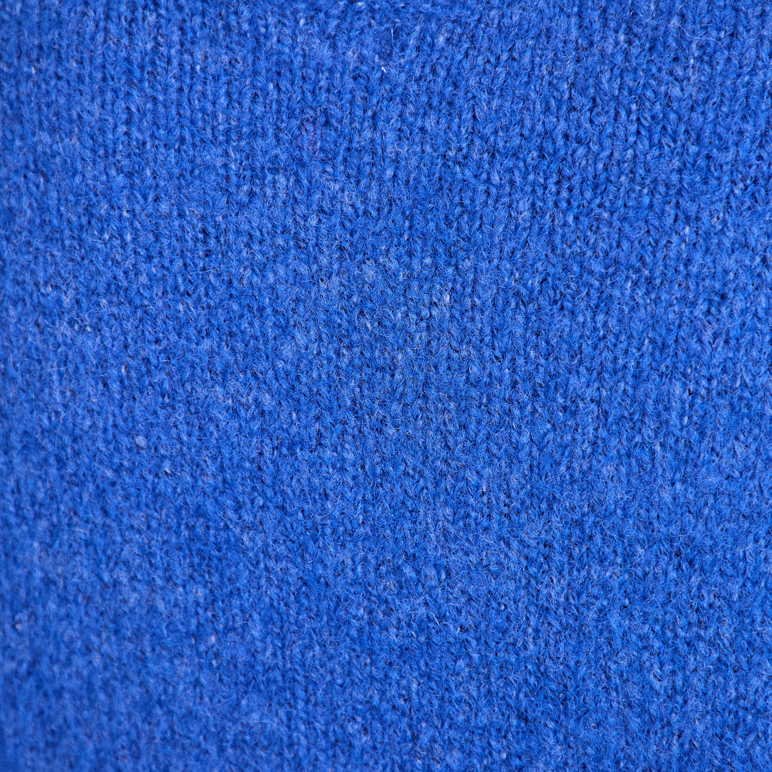 Pull col rond manches courtes bleu electrique femme