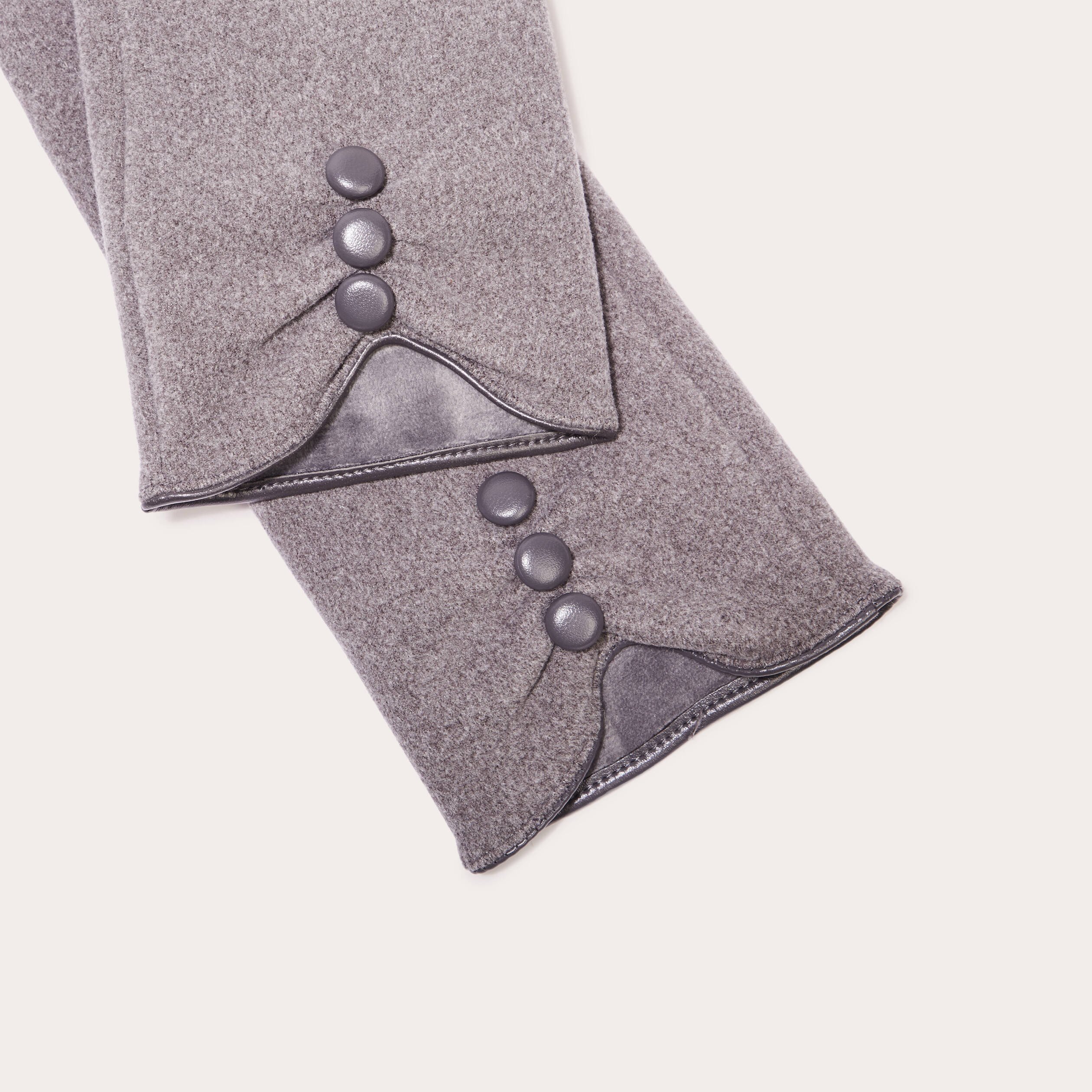 gants avec boutons gris fonce femme Gants avec boutons gris foncé femme