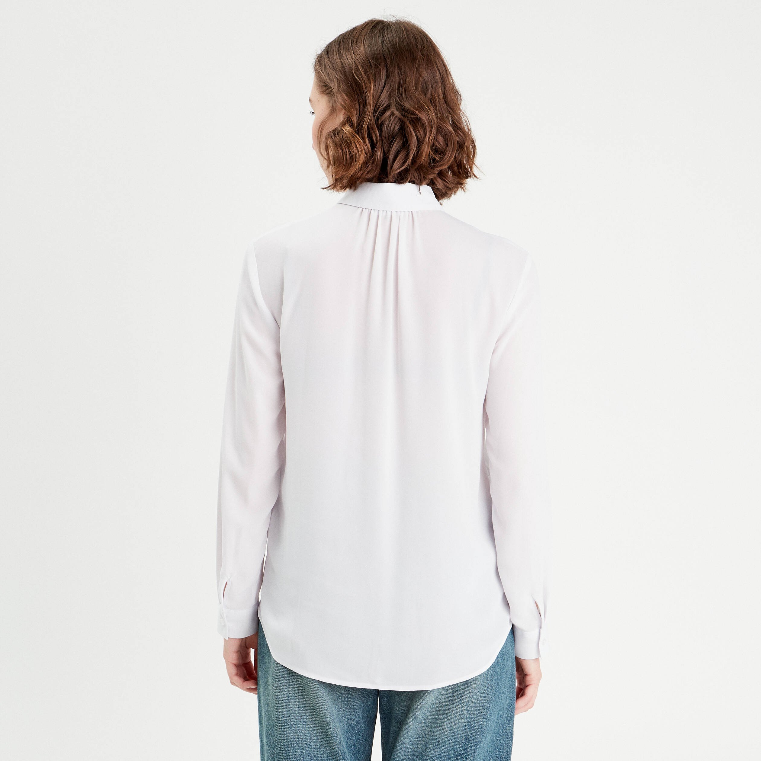 chemise avec cravate ecru femme Chemise avec cravate ecru femme